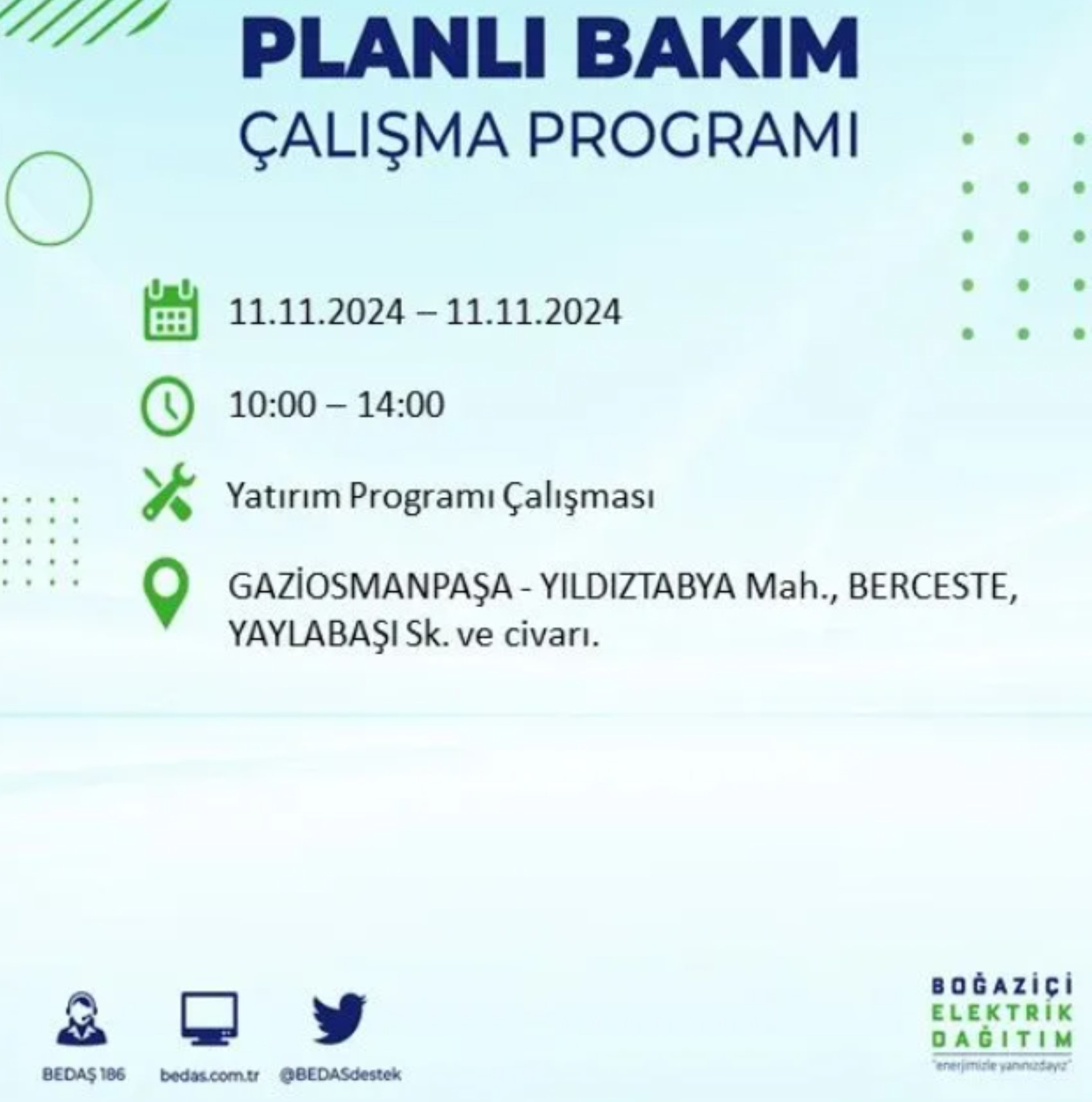 BEDAŞ açıkladı... İstanbul'da elektrik kesintisi: 11 Kasım'da hangi mahalleler etkilenecek?