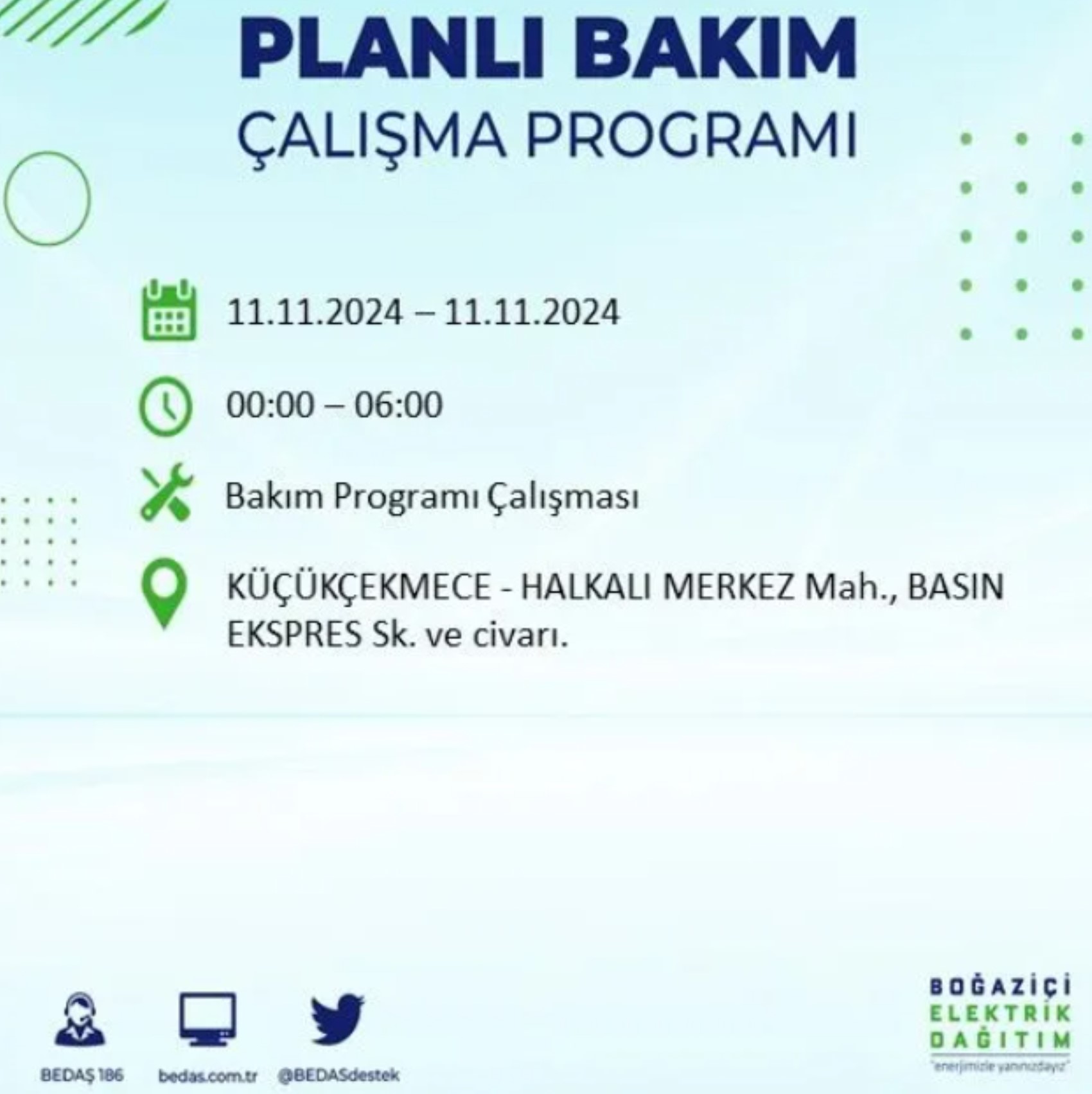 BEDAŞ açıkladı... İstanbul'da elektrik kesintisi: 11 Kasım'da hangi mahalleler etkilenecek?