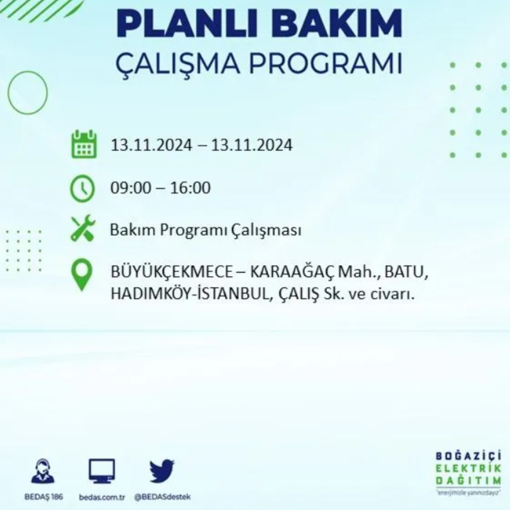 BEDAŞ açıkladı... İstanbul'da elektrik kesintisi: 13 Kasım'da hangi mahalleler etkilenecek?