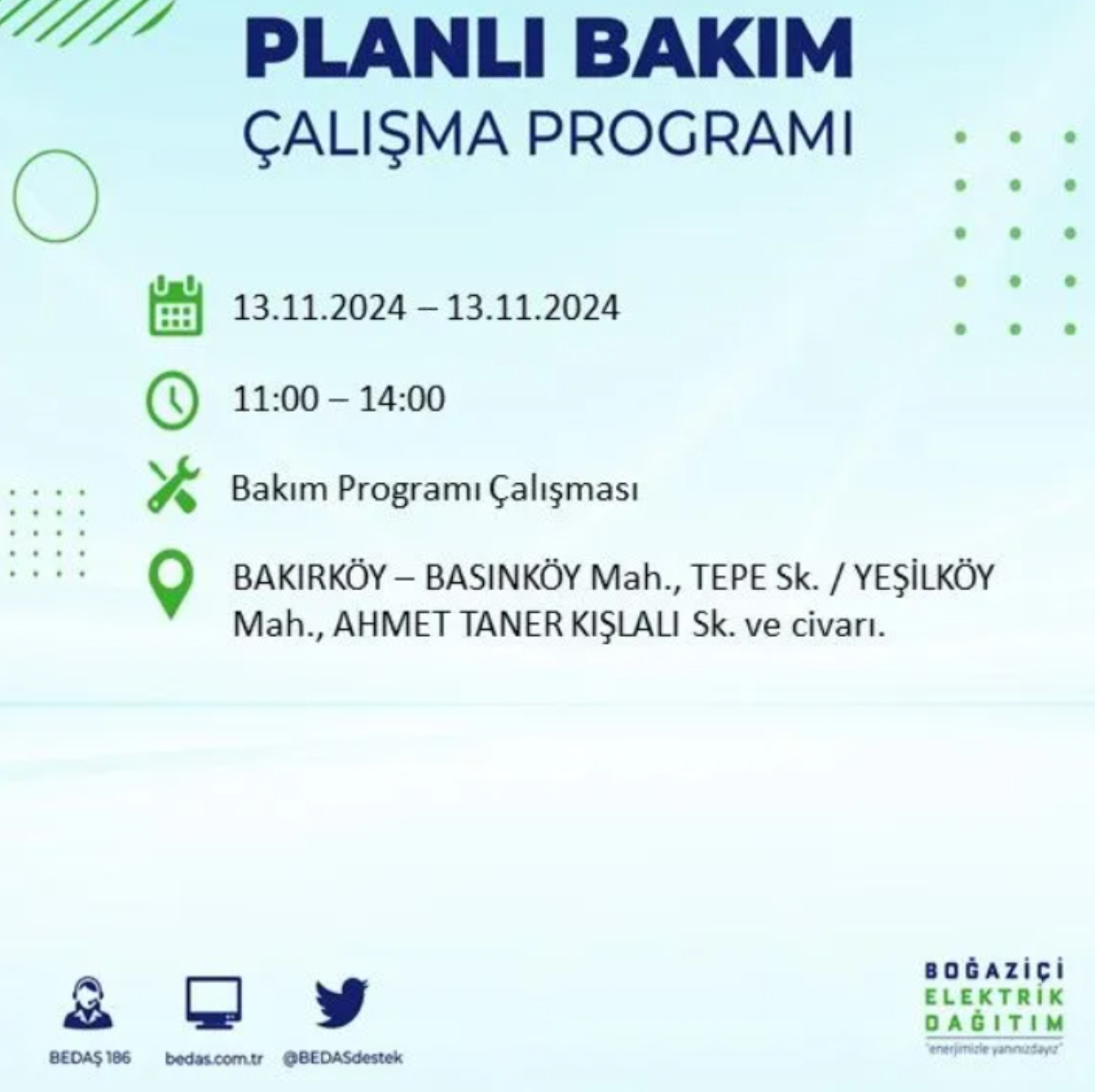 BEDAŞ açıkladı... İstanbul'da elektrik kesintisi: 13 Kasım'da hangi mahalleler etkilenecek?