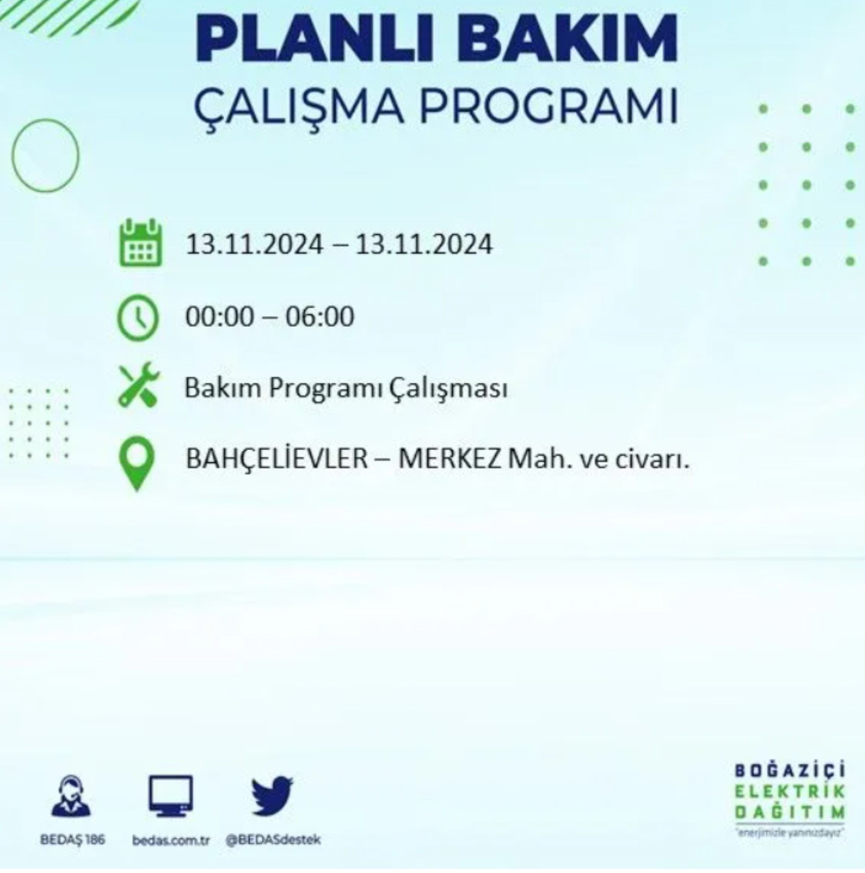 BEDAŞ açıkladı... İstanbul'da elektrik kesintisi: 13 Kasım'da hangi mahalleler etkilenecek?