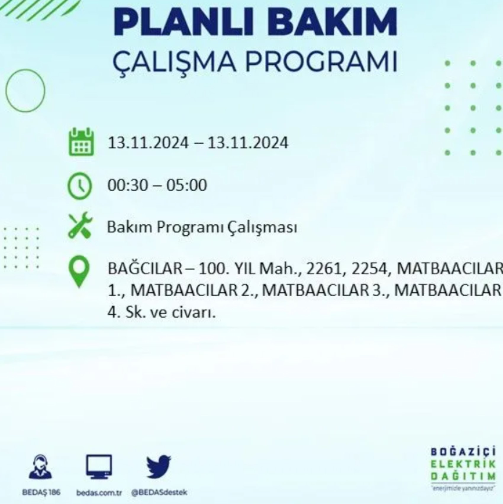 BEDAŞ açıkladı... İstanbul'da elektrik kesintisi: 13 Kasım'da hangi mahalleler etkilenecek?