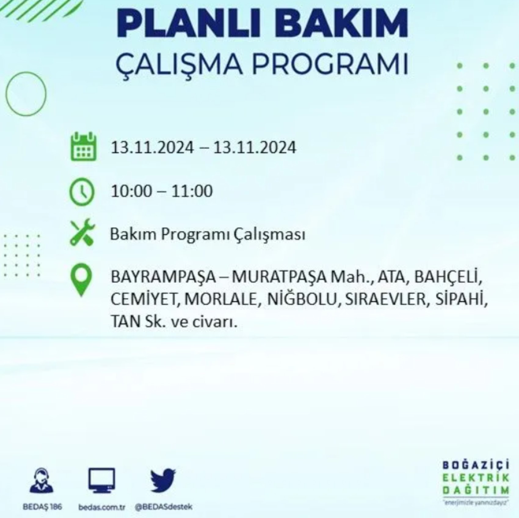 BEDAŞ açıkladı... İstanbul'da elektrik kesintisi: 13 Kasım'da hangi mahalleler etkilenecek?