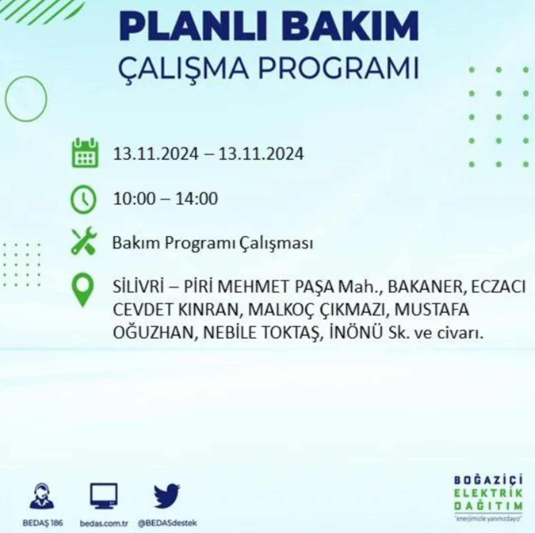 BEDAŞ açıkladı... İstanbul'da elektrik kesintisi: 13 Kasım'da hangi mahalleler etkilenecek?