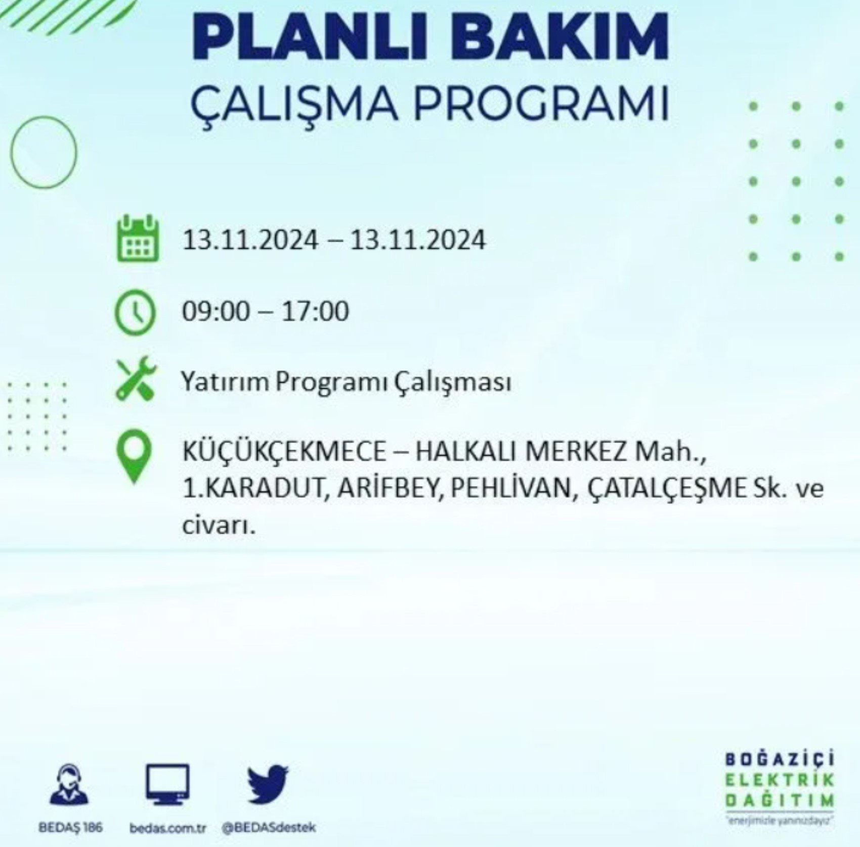 BEDAŞ açıkladı... İstanbul'da elektrik kesintisi: 13 Kasım'da hangi mahalleler etkilenecek?