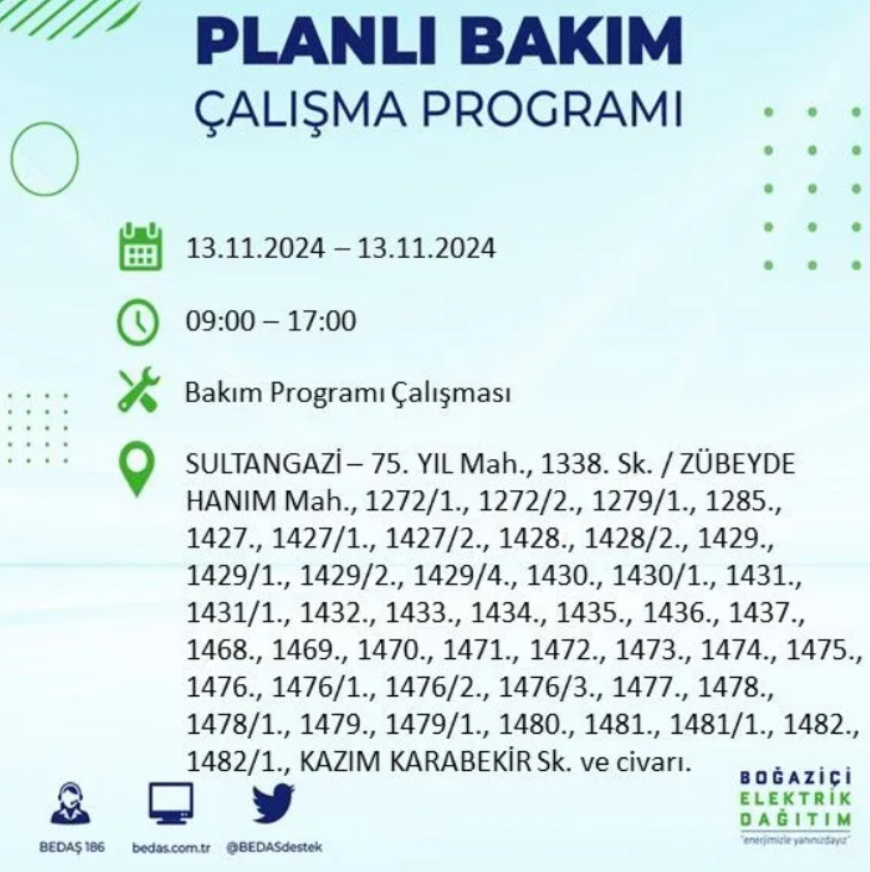 BEDAŞ açıkladı... İstanbul'da elektrik kesintisi: 13 Kasım'da hangi mahalleler etkilenecek?