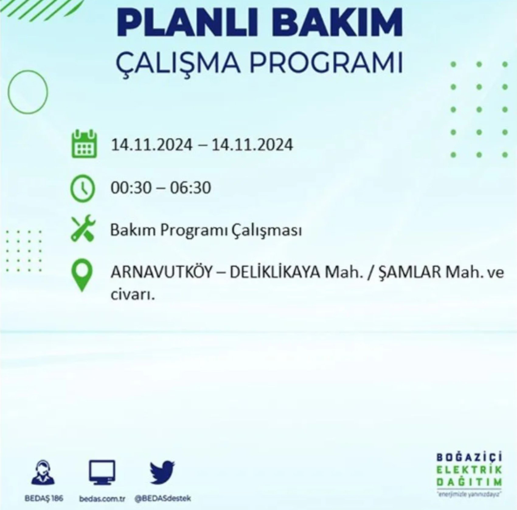 BEDAŞ açıkladı... İstanbul'da elektrik kesintisi: 14 Kasım'da hangi mahalleler etkilenecek?