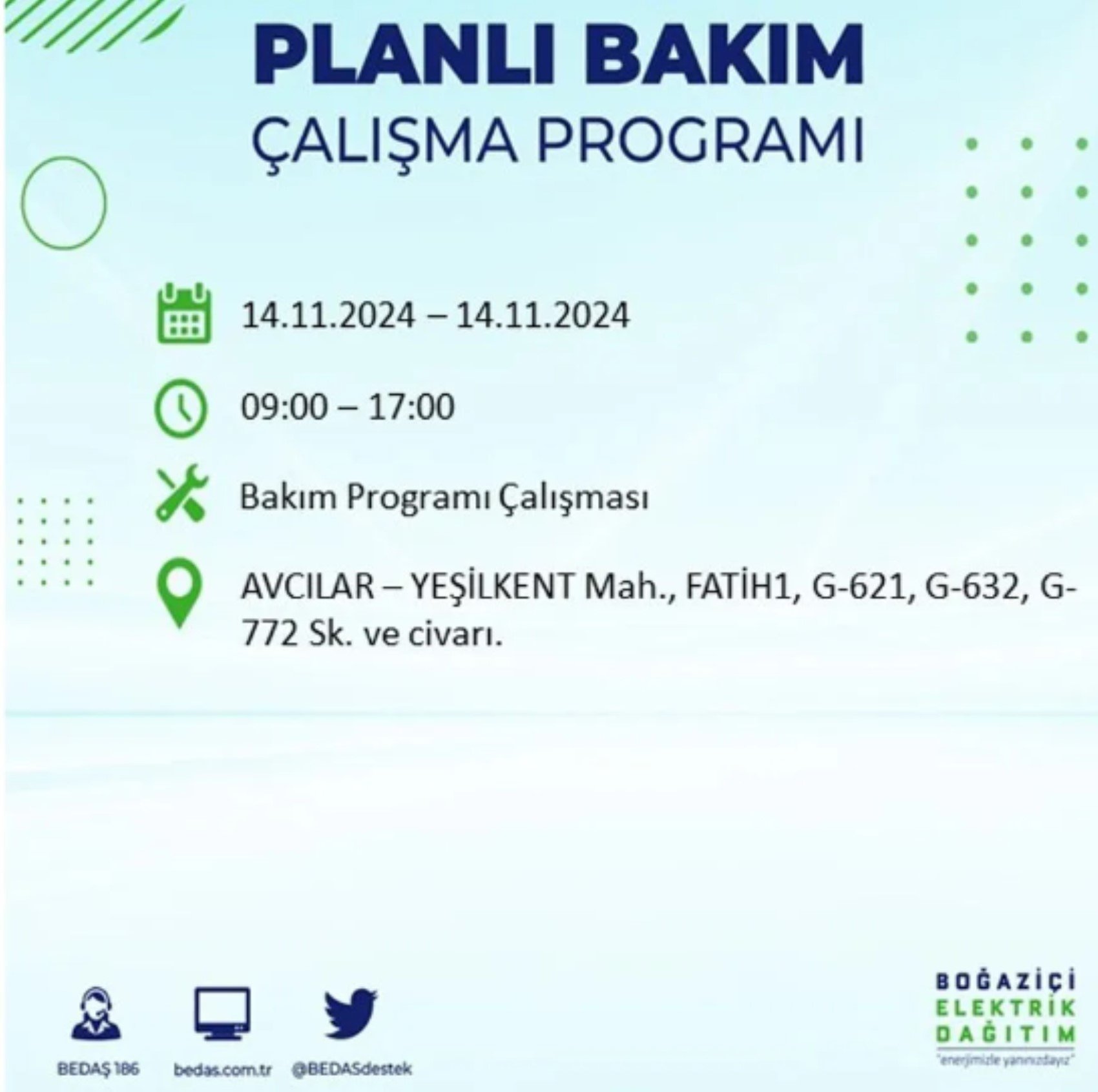 BEDAŞ açıkladı... İstanbul'da elektrik kesintisi: 14 Kasım'da hangi mahalleler etkilenecek?