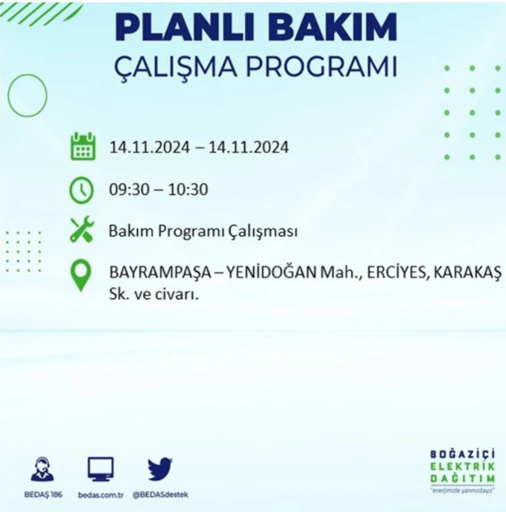 BEDAŞ açıkladı... İstanbul'da elektrik kesintisi: 14 Kasım'da hangi mahalleler etkilenecek?