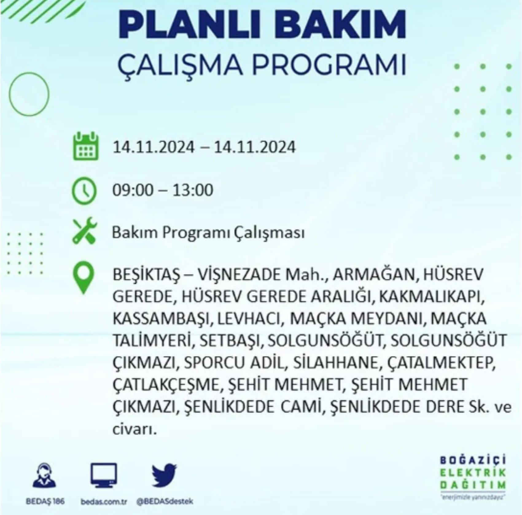 BEDAŞ açıkladı... İstanbul'da elektrik kesintisi: 14 Kasım'da hangi mahalleler etkilenecek?