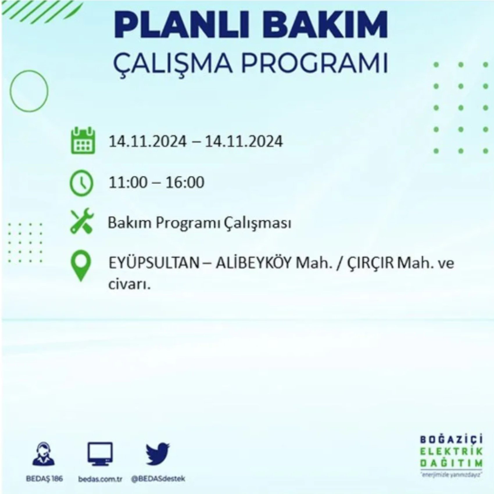 BEDAŞ açıkladı... İstanbul'da elektrik kesintisi: 14 Kasım'da hangi mahalleler etkilenecek?