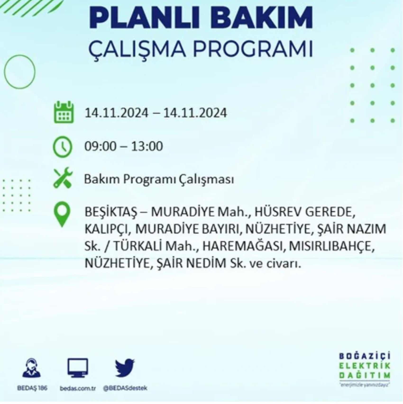 BEDAŞ açıkladı... İstanbul'da elektrik kesintisi: 14 Kasım'da hangi mahalleler etkilenecek?