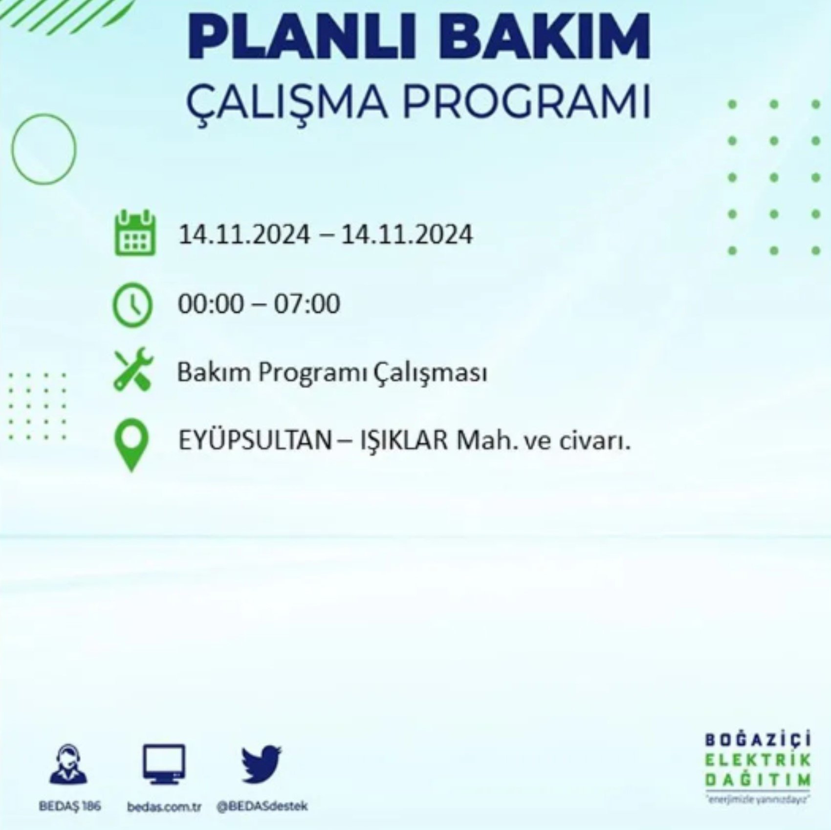 BEDAŞ açıkladı... İstanbul'da elektrik kesintisi: 14 Kasım'da hangi mahalleler etkilenecek?