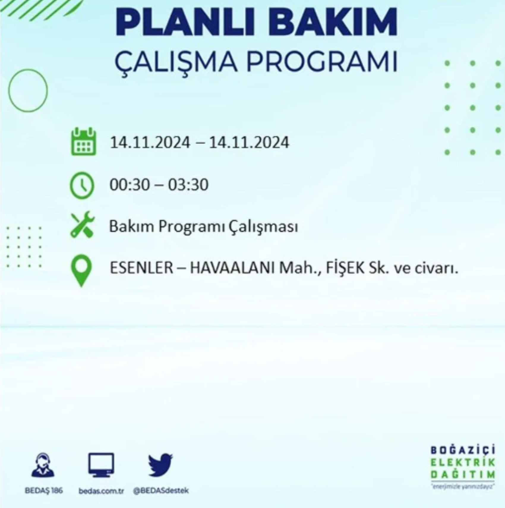 BEDAŞ açıkladı... İstanbul'da elektrik kesintisi: 14 Kasım'da hangi mahalleler etkilenecek?