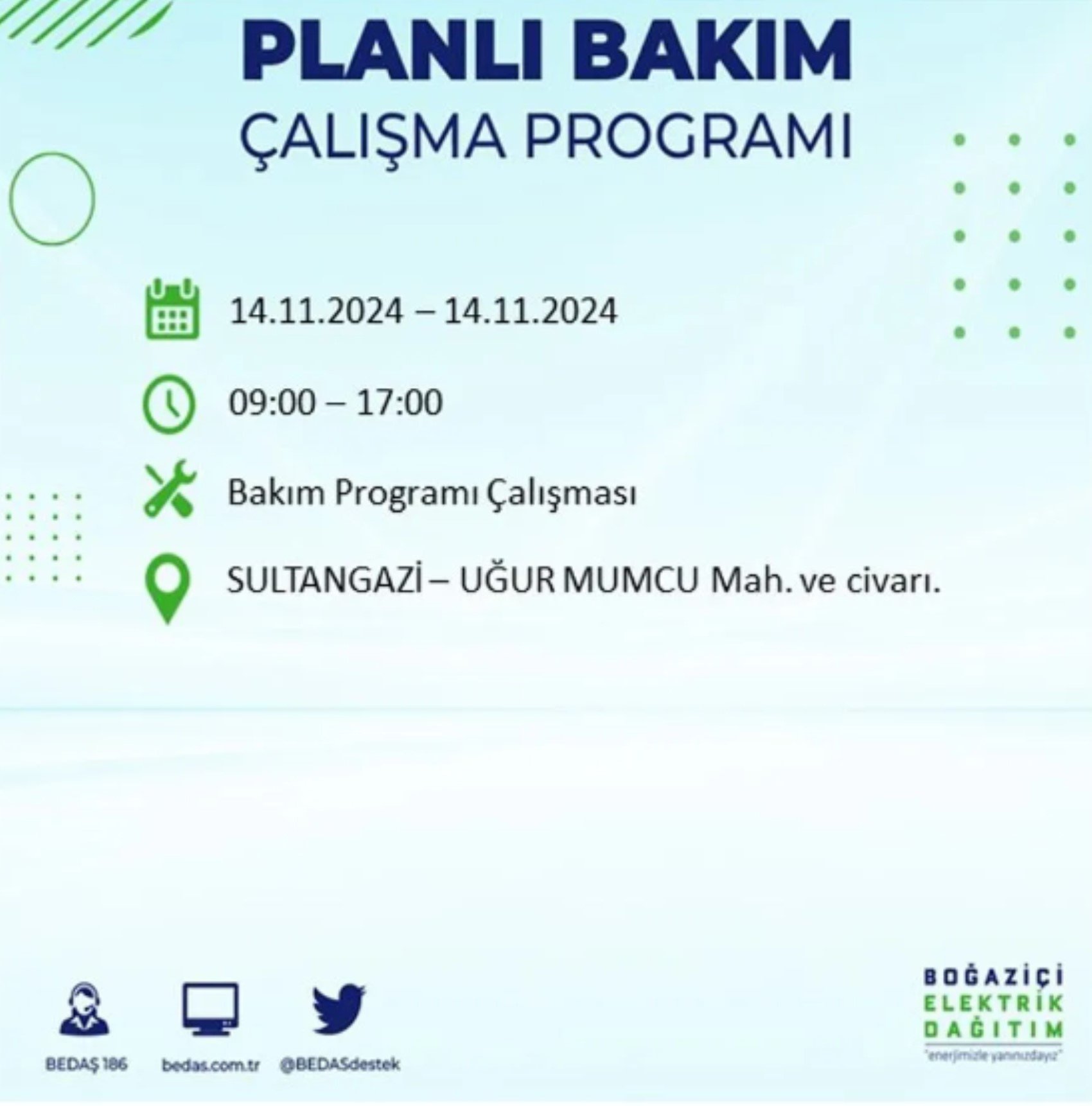 BEDAŞ açıkladı... İstanbul'da elektrik kesintisi: 14 Kasım'da hangi mahalleler etkilenecek?