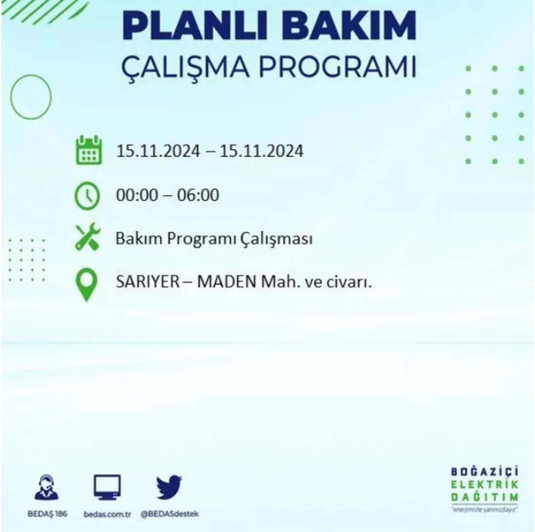 BEDAŞ açıkladı... İstanbul'da elektrik kesintisi: 15 Kasım'da hangi mahalleler etkilenecek?