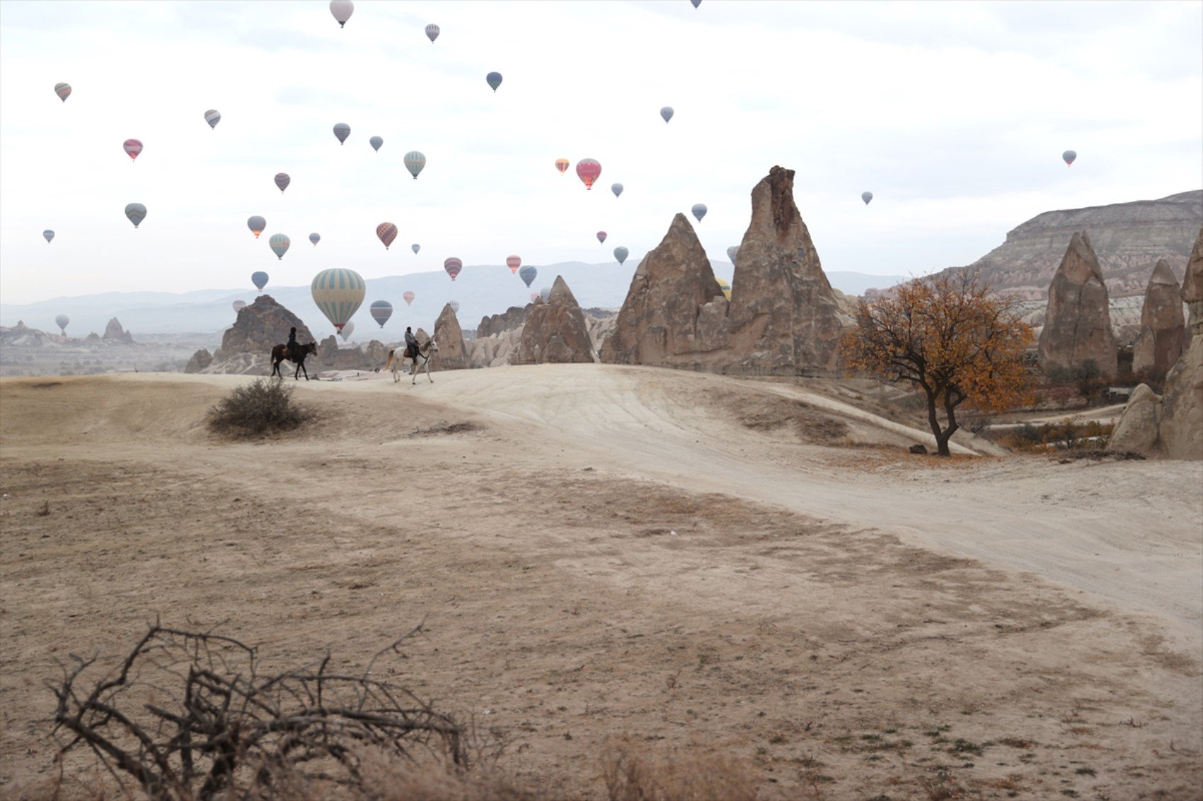 Kapadokya sonbaharın renklerine büründü