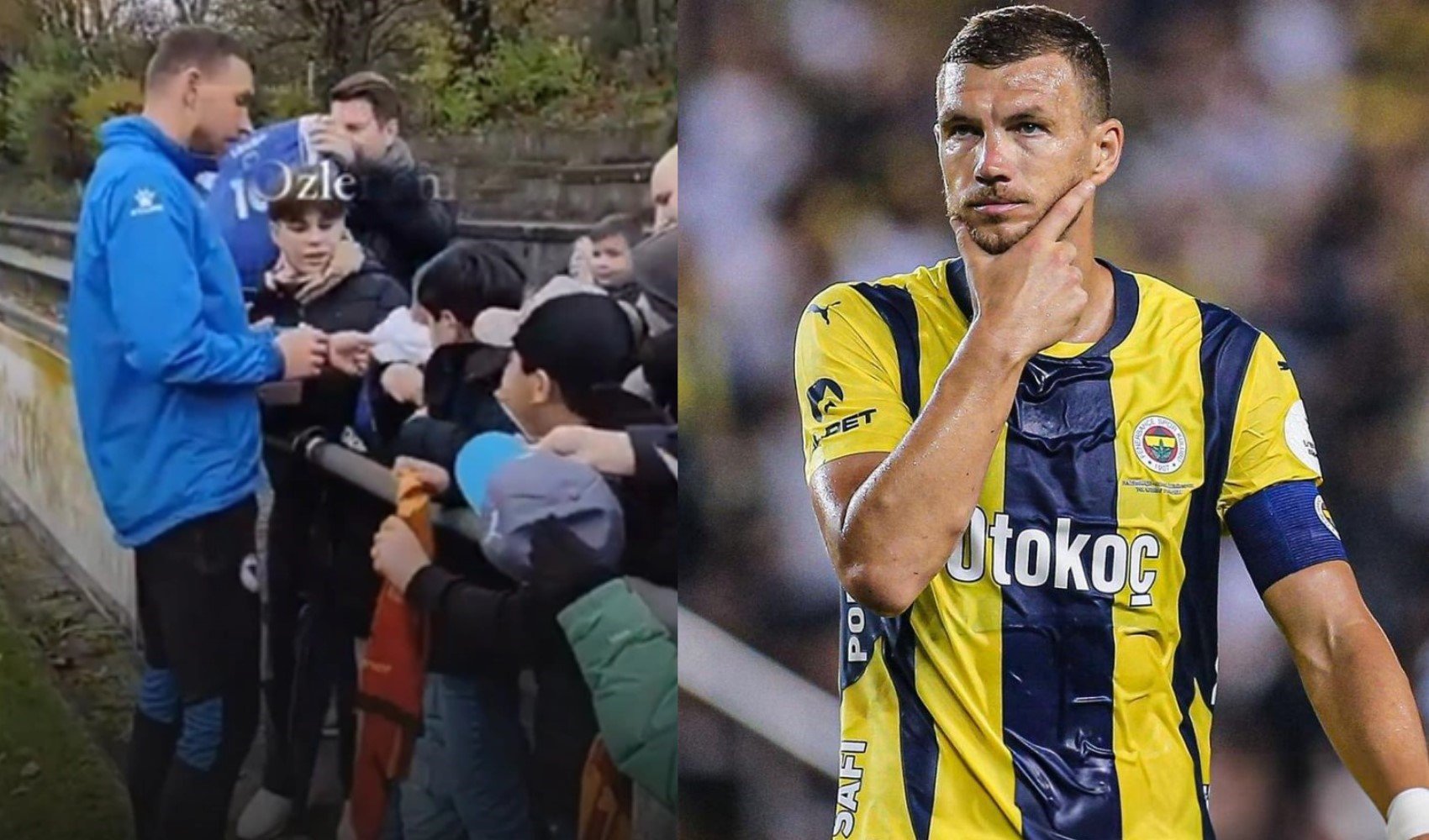 Edin Dzeko'dan Galatasaraylı minik taraftara ret: 'No galata no'