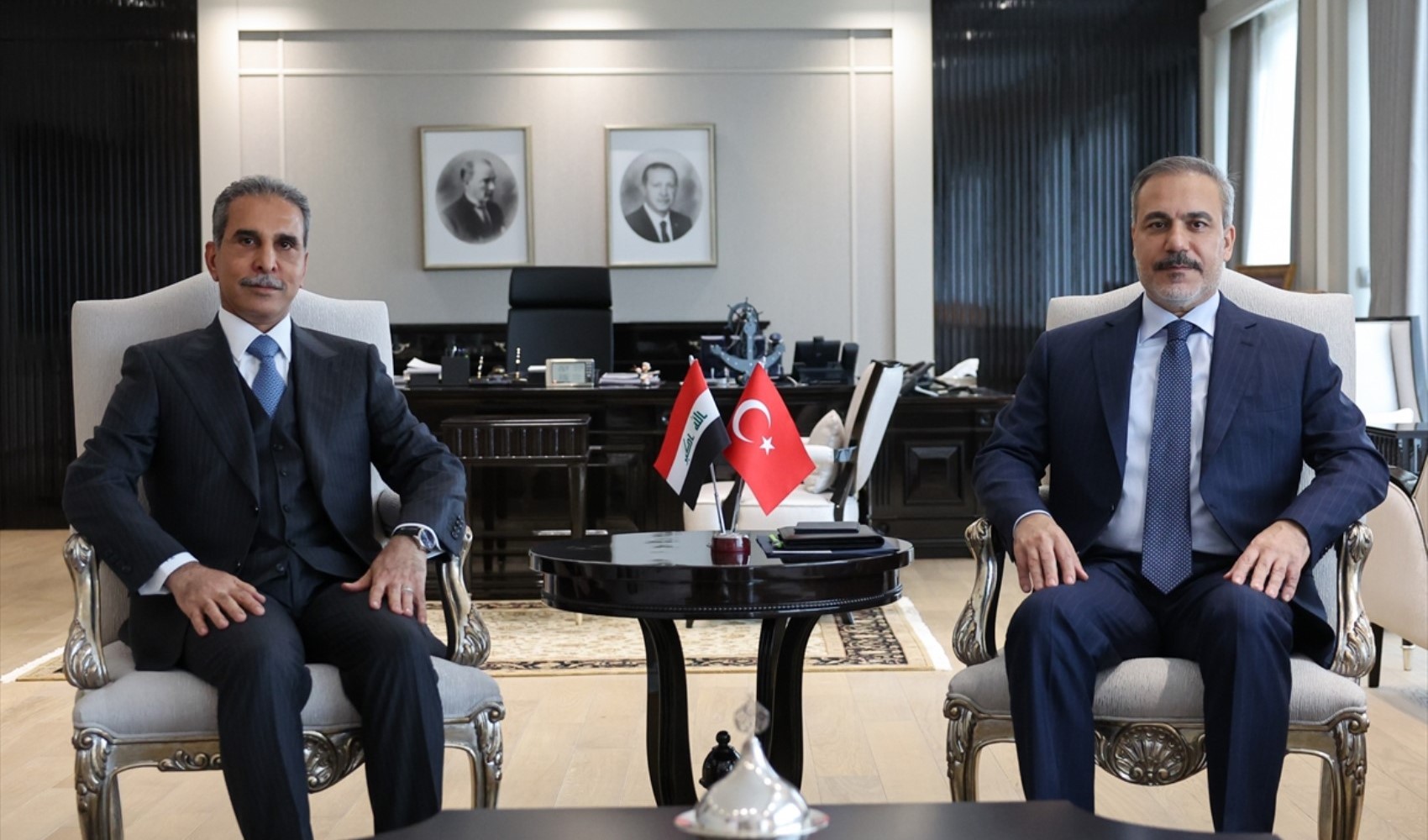 Hakan Fidan ha ricevuto il presidente del Consiglio giudiziario supremo iracheno Faik Zeydan
