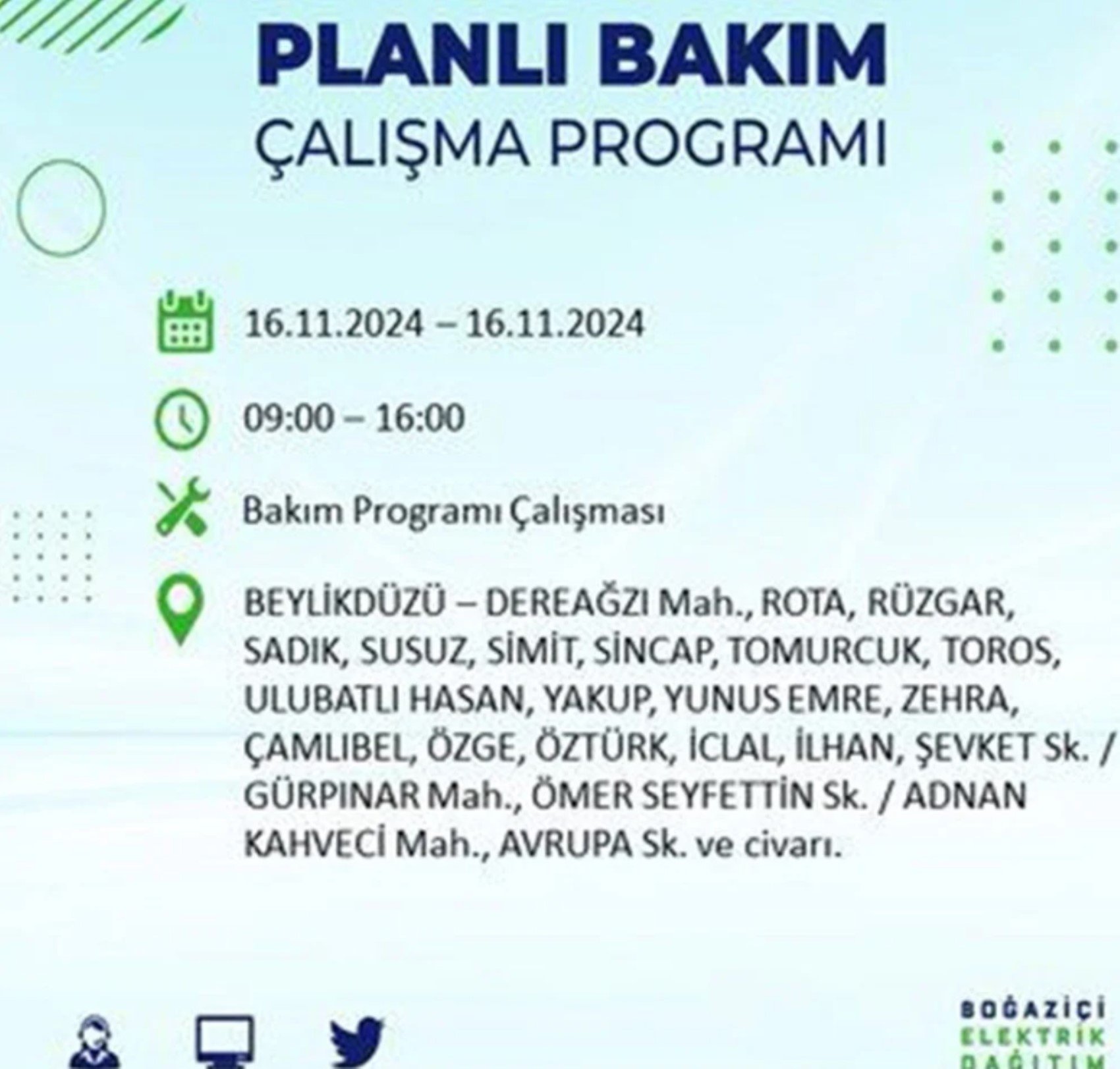 BEDAŞ açıkladı... İstanbul'da elektrik kesintisi: 16 Kasım'da hangi mahalleler etkilenecek?