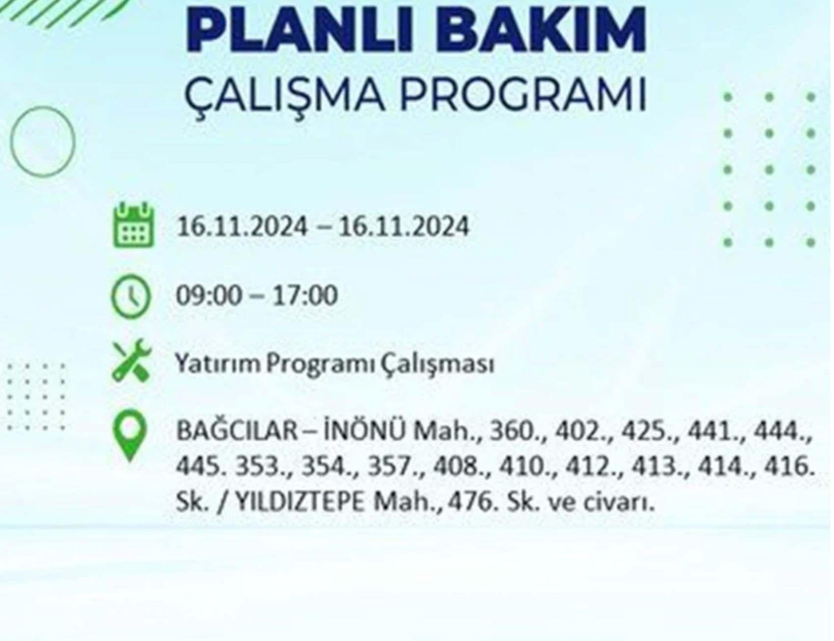 BEDAŞ açıkladı... İstanbul'da elektrik kesintisi: 16 Kasım'da hangi mahalleler etkilenecek?