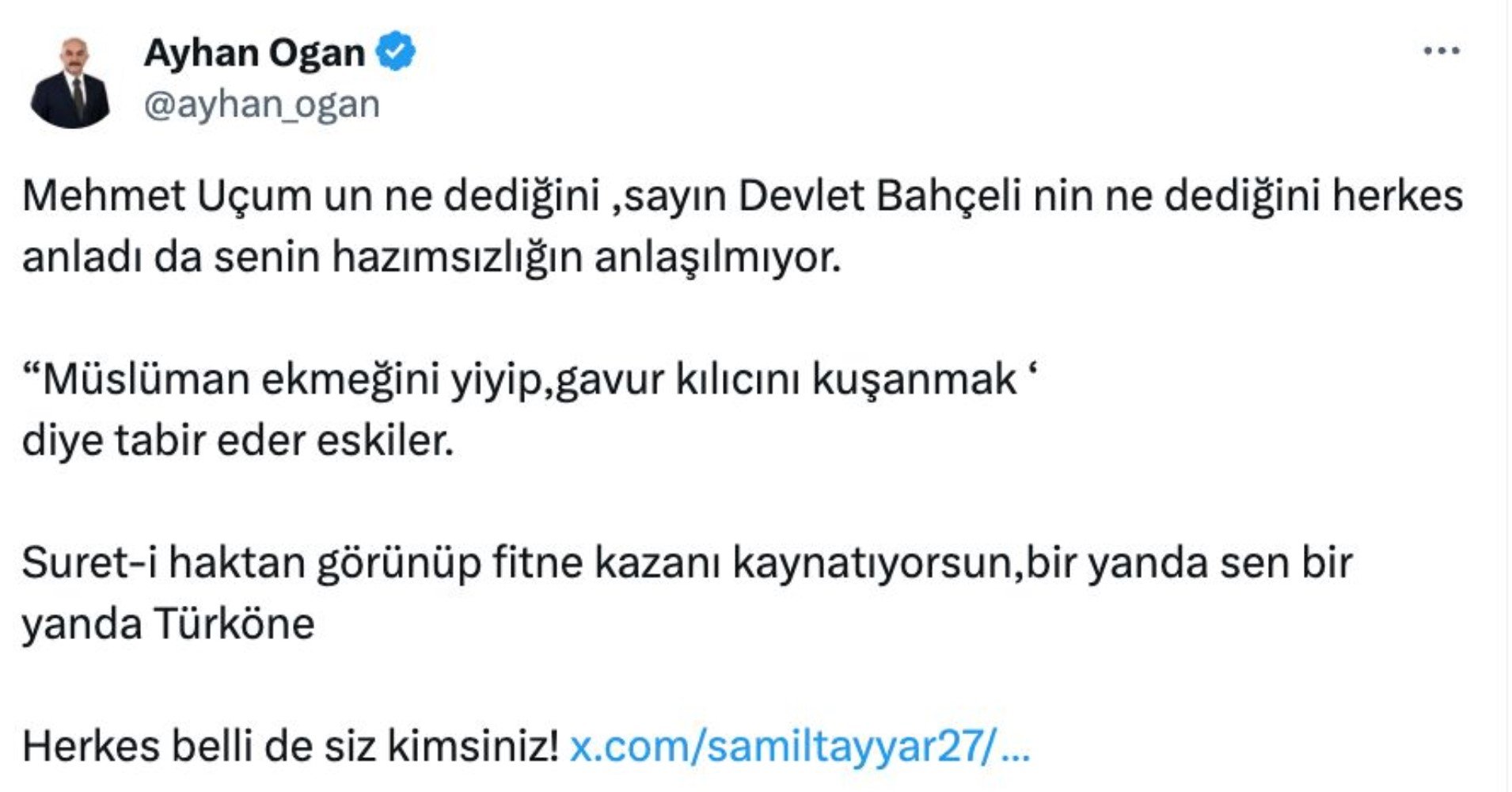 AKP ve Saray arasında ‘sorosçu’ kavgası: Şamil Tayyar’dan Mehmet Uçum’a: Adama lafını yedirirler böyle, ensendeyim