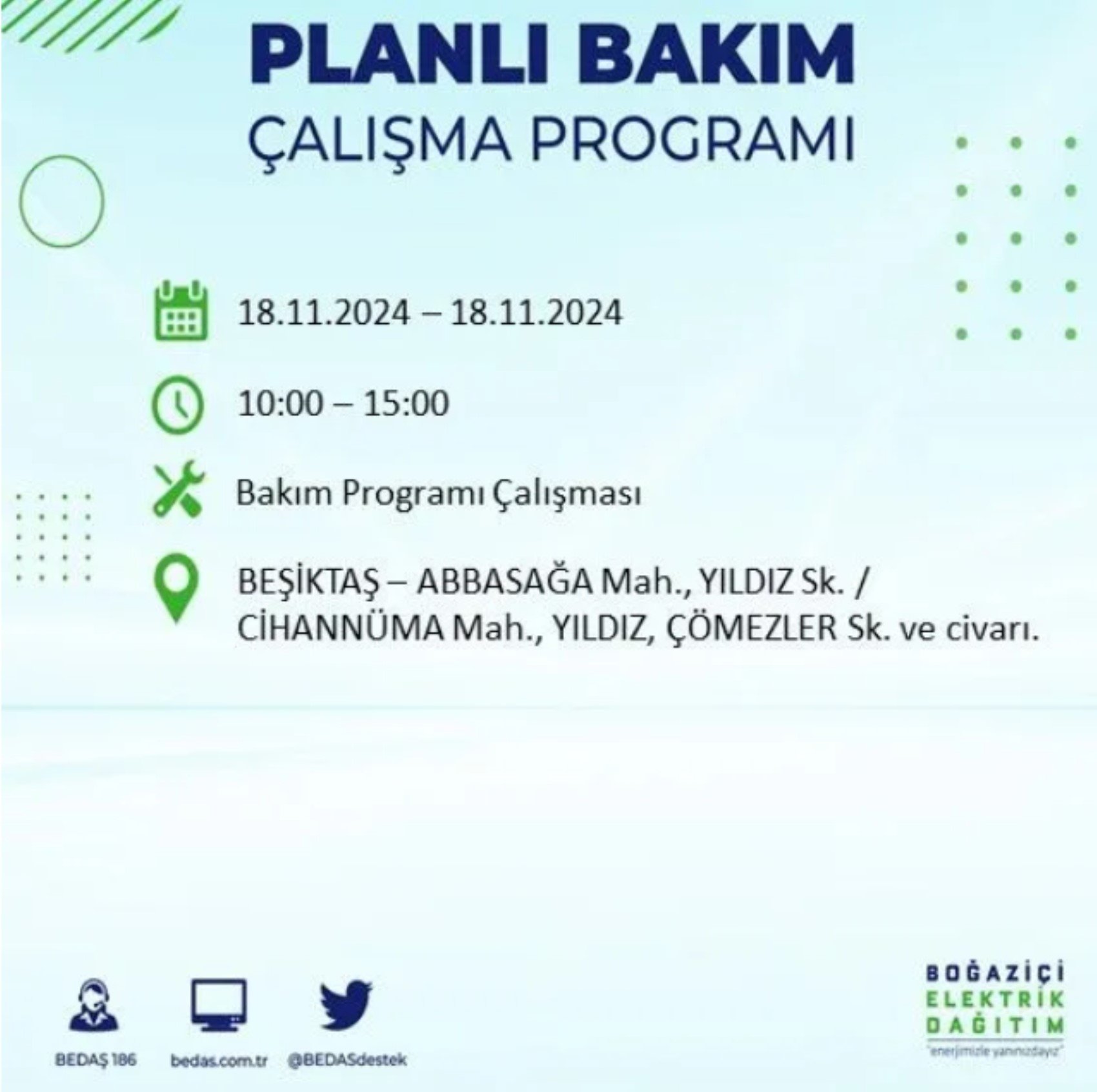 BEDAŞ açıkladı... İstanbul'da elektrik kesintisi: 18 Kasım'da hangi mahalleler etkilenecek?