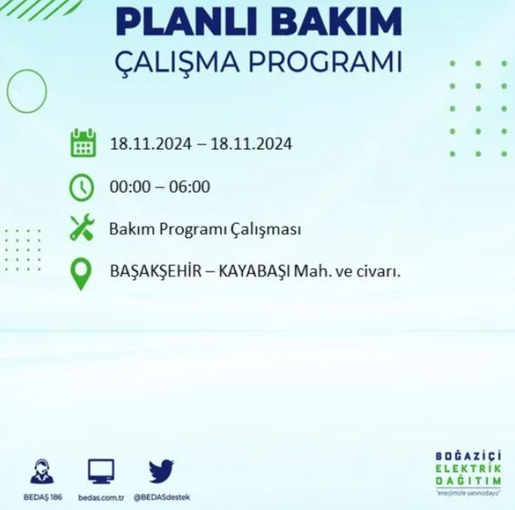 BEDAŞ açıkladı... İstanbul'da elektrik kesintisi: 18 Kasım'da hangi mahalleler etkilenecek?