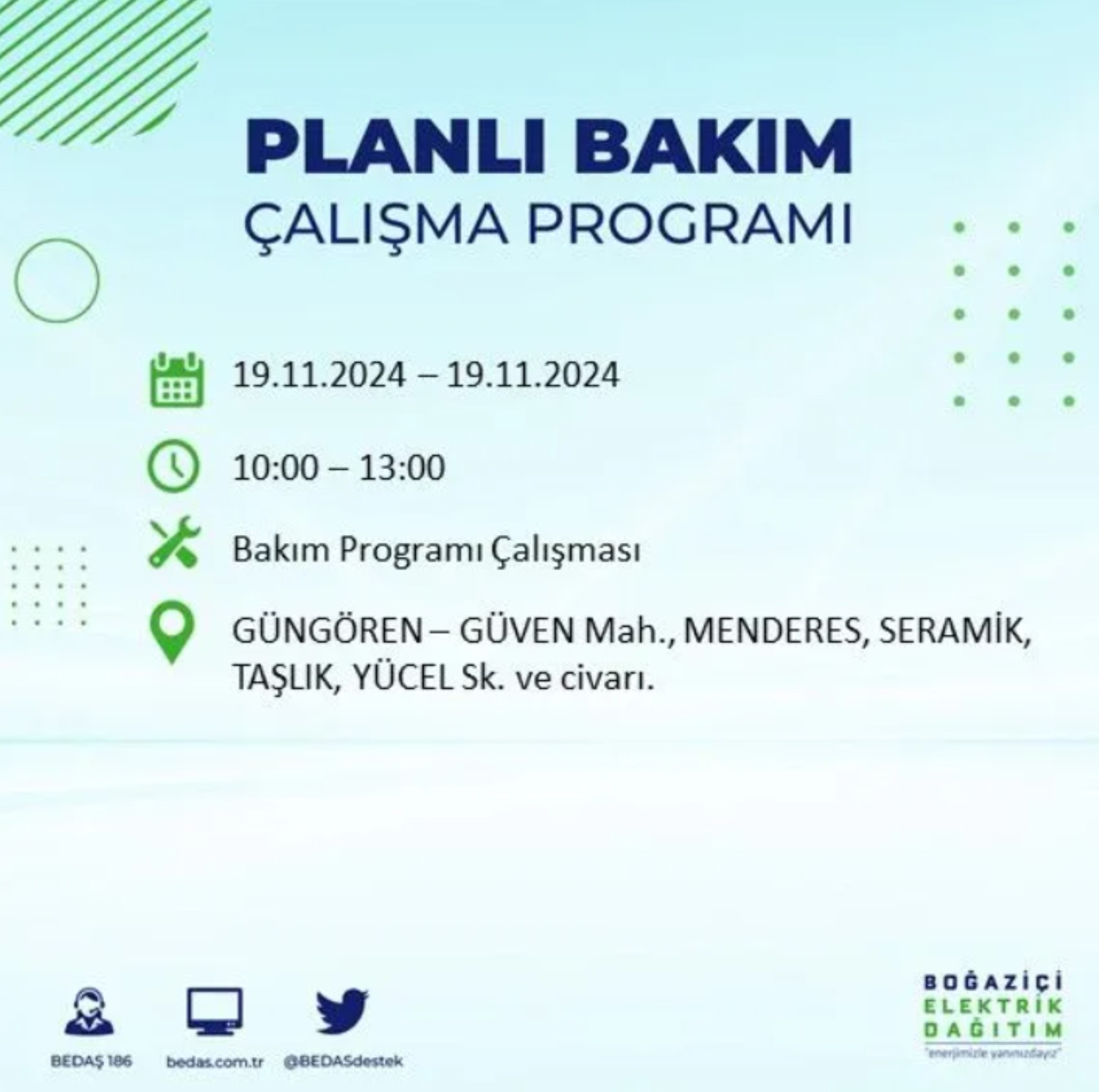 BEDAŞ açıkladı... İstanbul'da elektrik kesintisi: 19 Kasım'da hangi mahalleler etkilenecek?