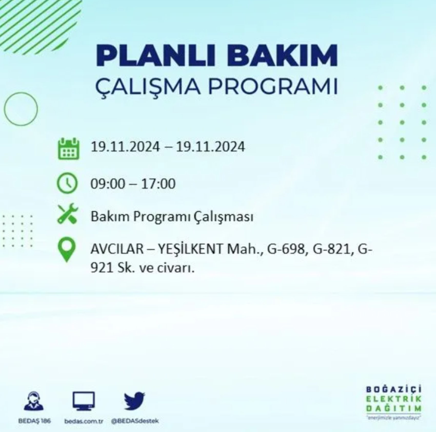 BEDAŞ açıkladı... İstanbul'da elektrik kesintisi: 19 Kasım'da hangi mahalleler etkilenecek?