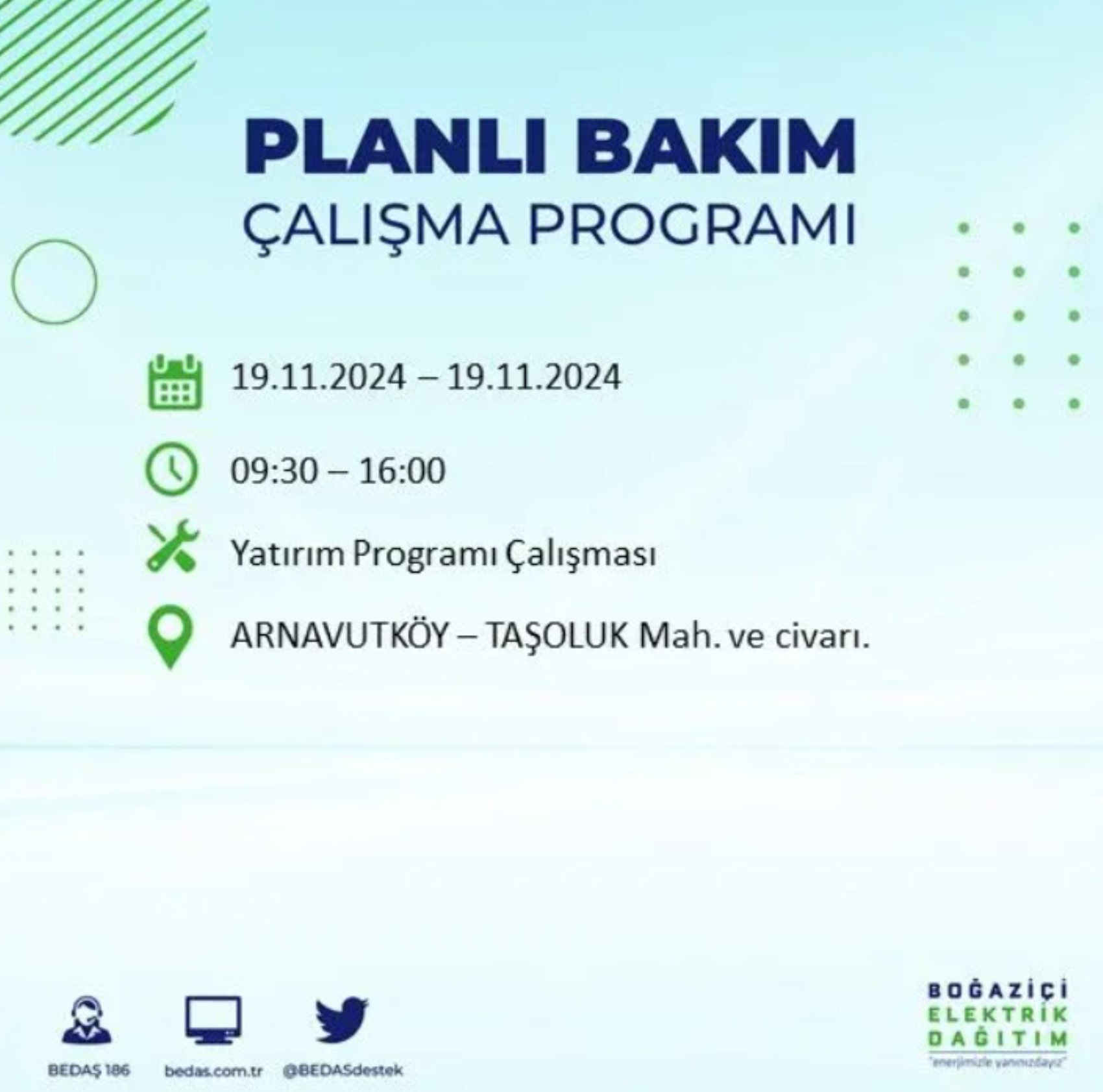 BEDAŞ açıkladı... İstanbul'da elektrik kesintisi: 19 Kasım'da hangi mahalleler etkilenecek?