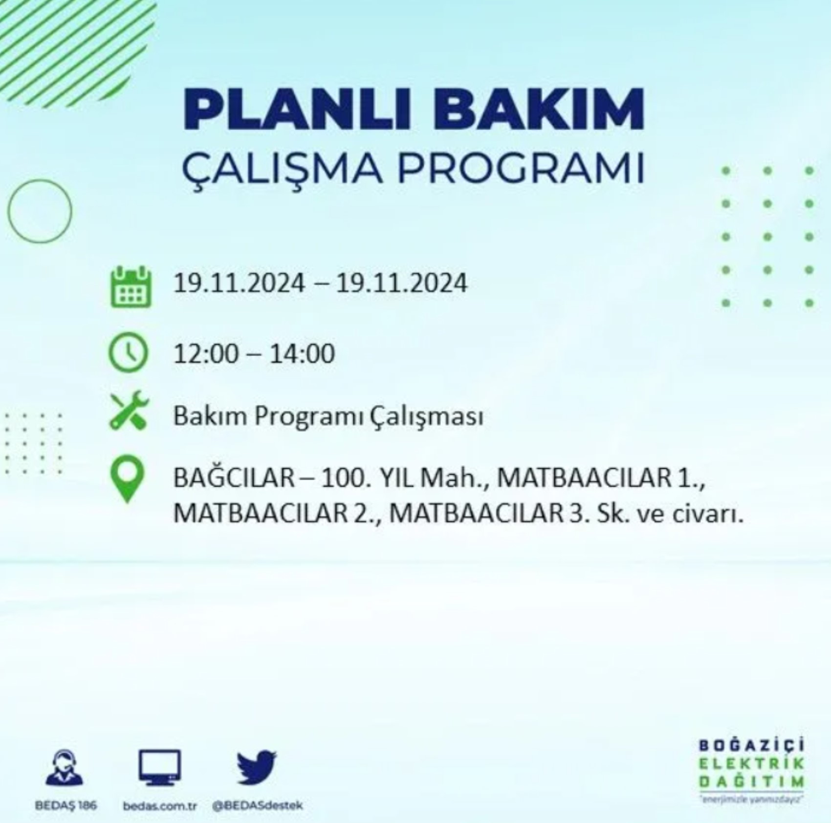 BEDAŞ açıkladı... İstanbul'da elektrik kesintisi: 19 Kasım'da hangi mahalleler etkilenecek?