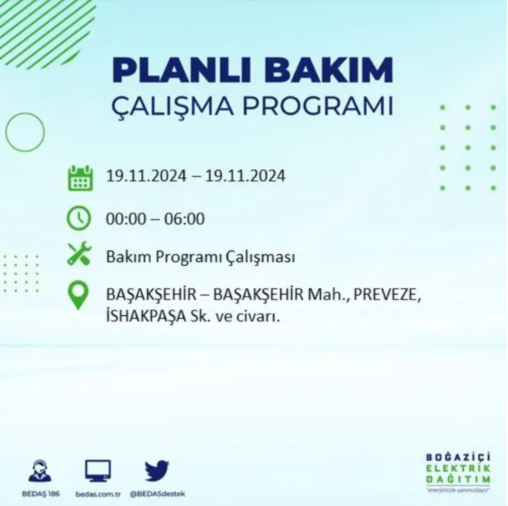 BEDAŞ açıkladı... İstanbul'da elektrik kesintisi: 19 Kasım'da hangi mahalleler etkilenecek?