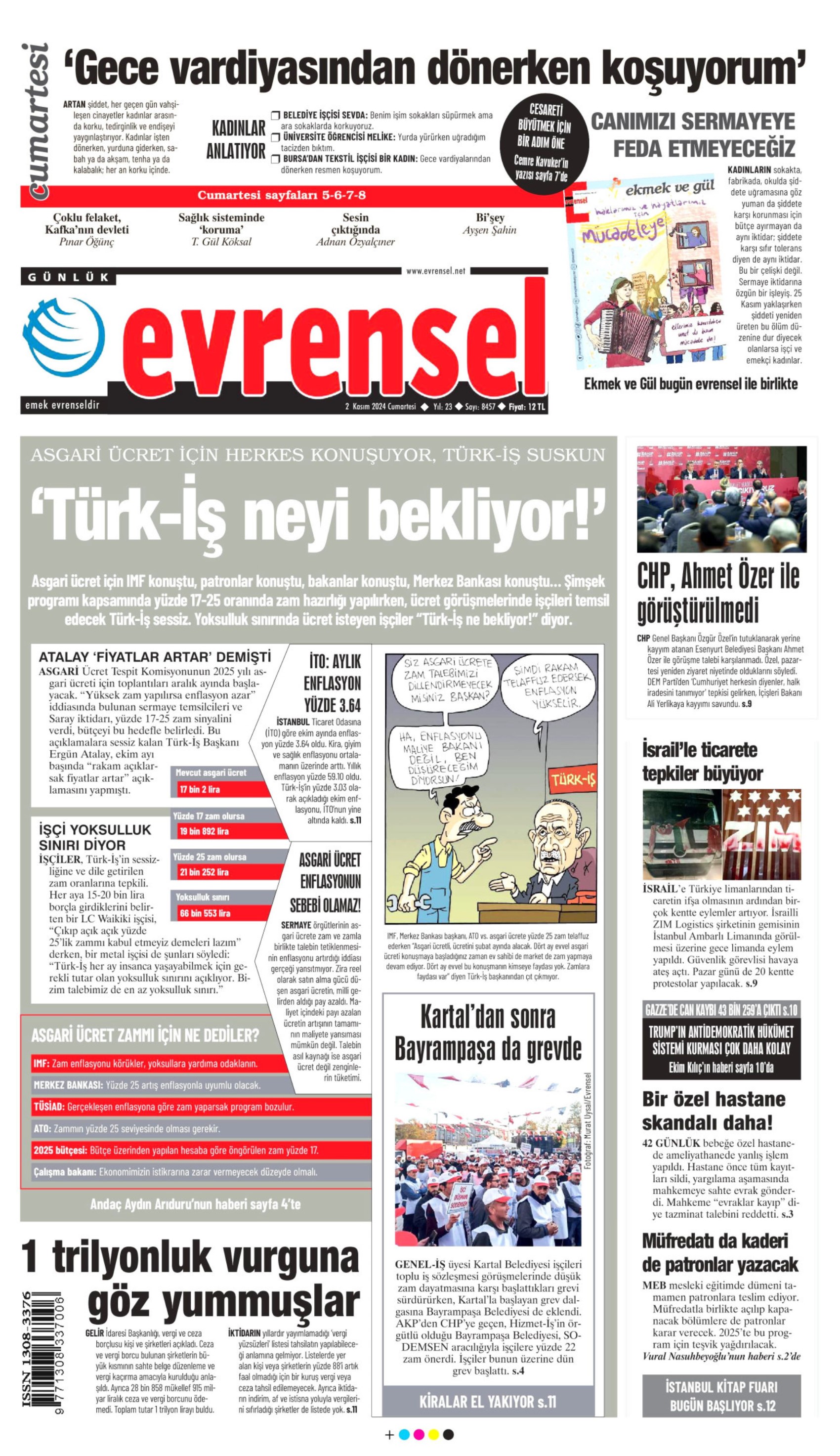 Prime pagine dei giornali del 2 novembre 2024: İmamoğlu e Yavaş nel mirino dei media filogovernativi!