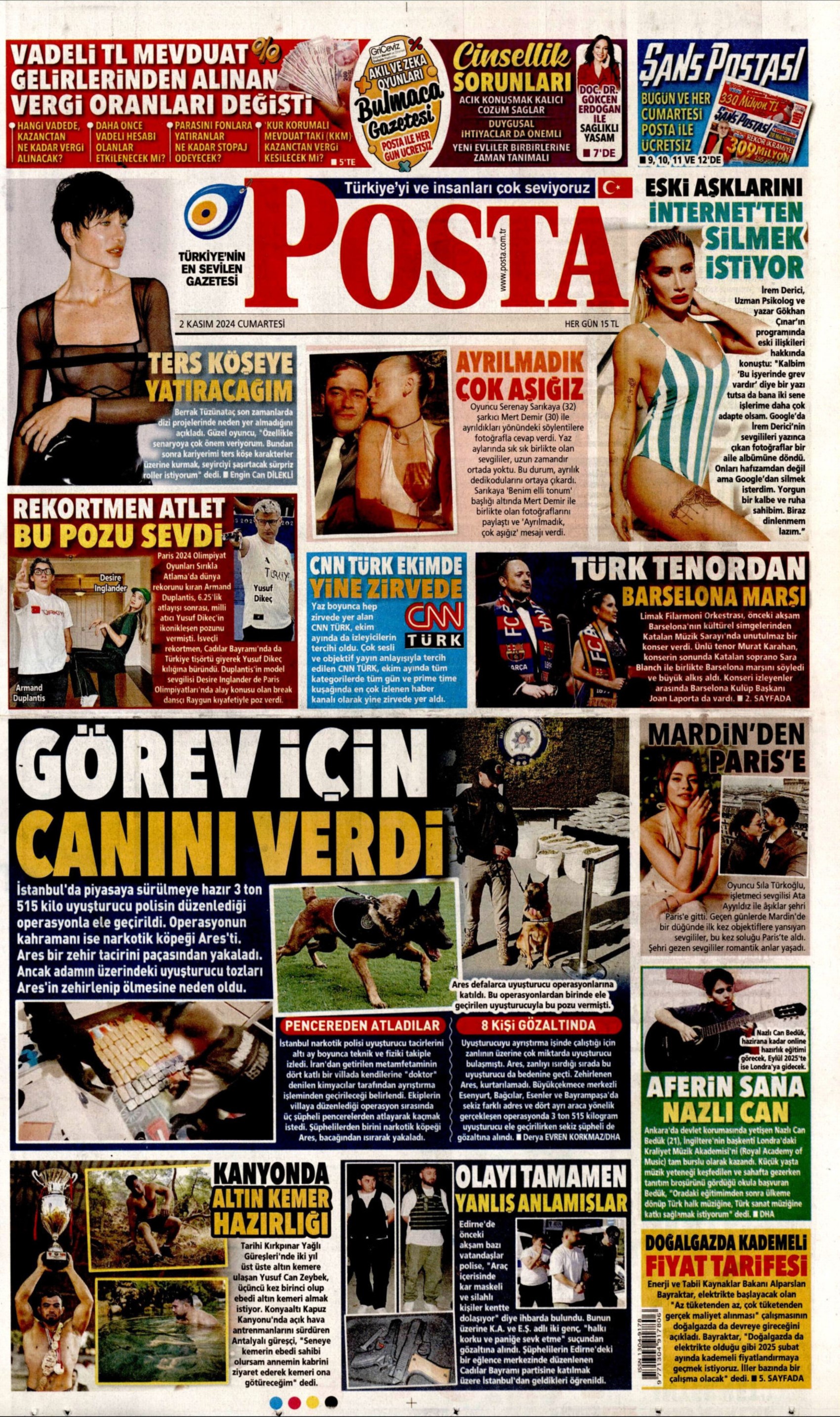 Prime pagine dei giornali del 2 novembre 2024: İmamoğlu e Yavaş nel mirino dei media filogovernativi!