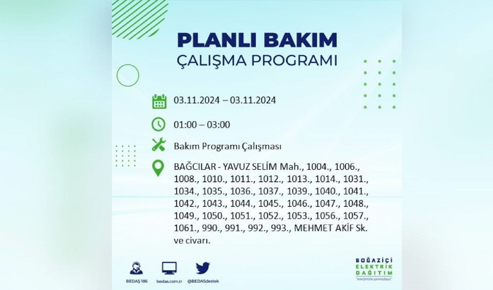 İstanbullular dikkat! Yarın elektrik kesintisi yaşanacak ilçeler belli oldu