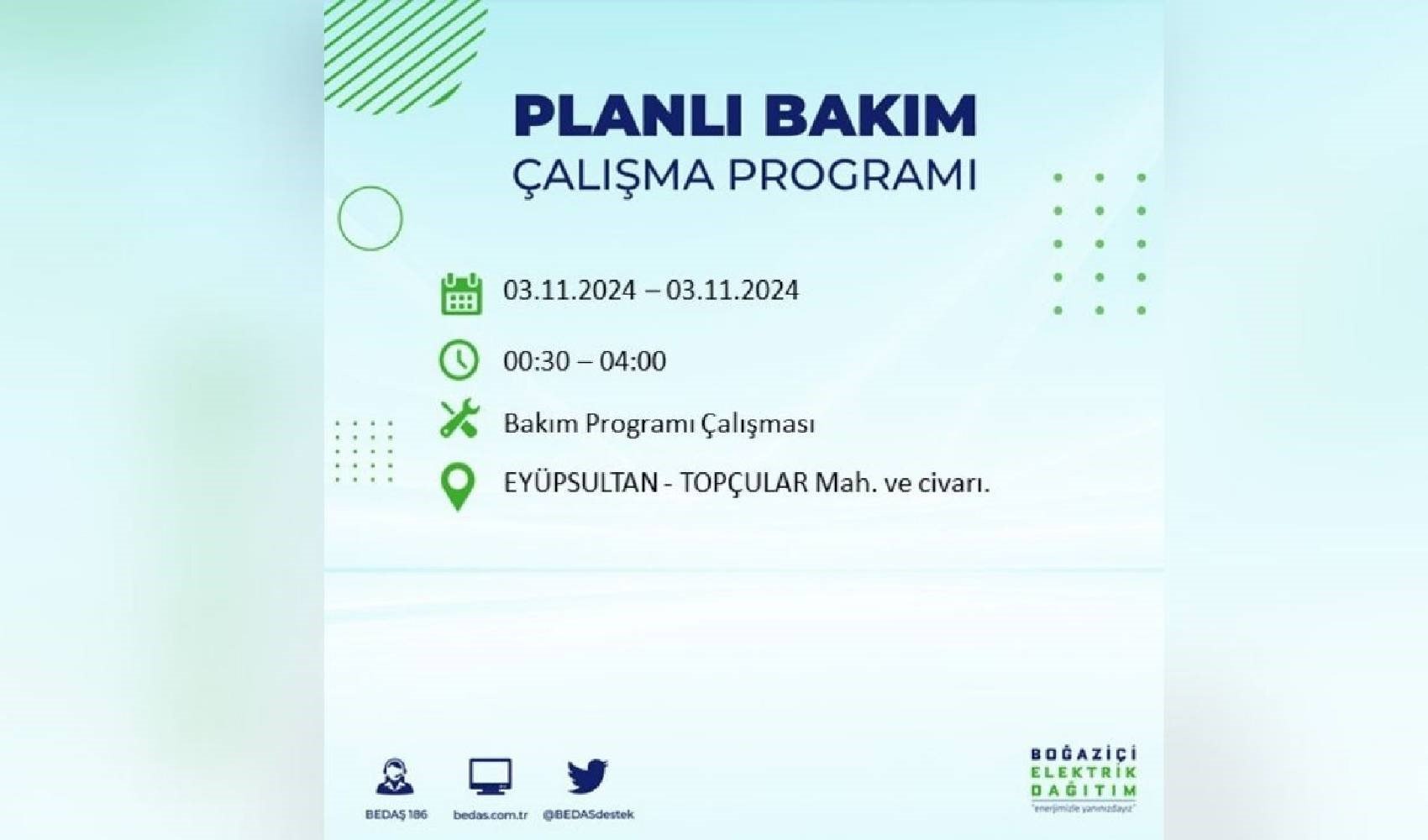 İstanbullular dikkat! Yarın elektrik kesintisi yaşanacak ilçeler belli oldu