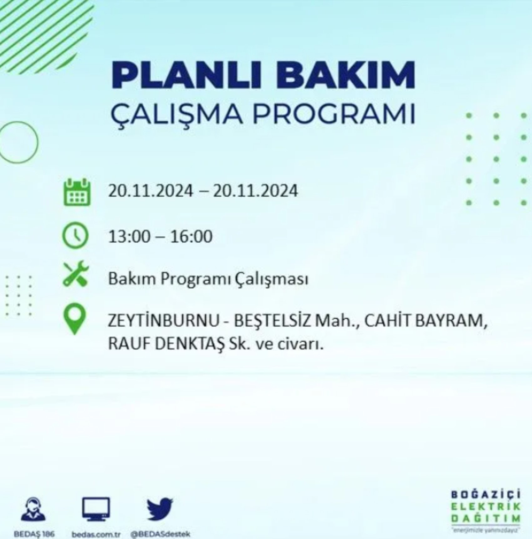 BEDAŞ açıkladı... İstanbul'da elektrik kesintisi: 20 Kasım'da hangi mahalleler etkilenecek?