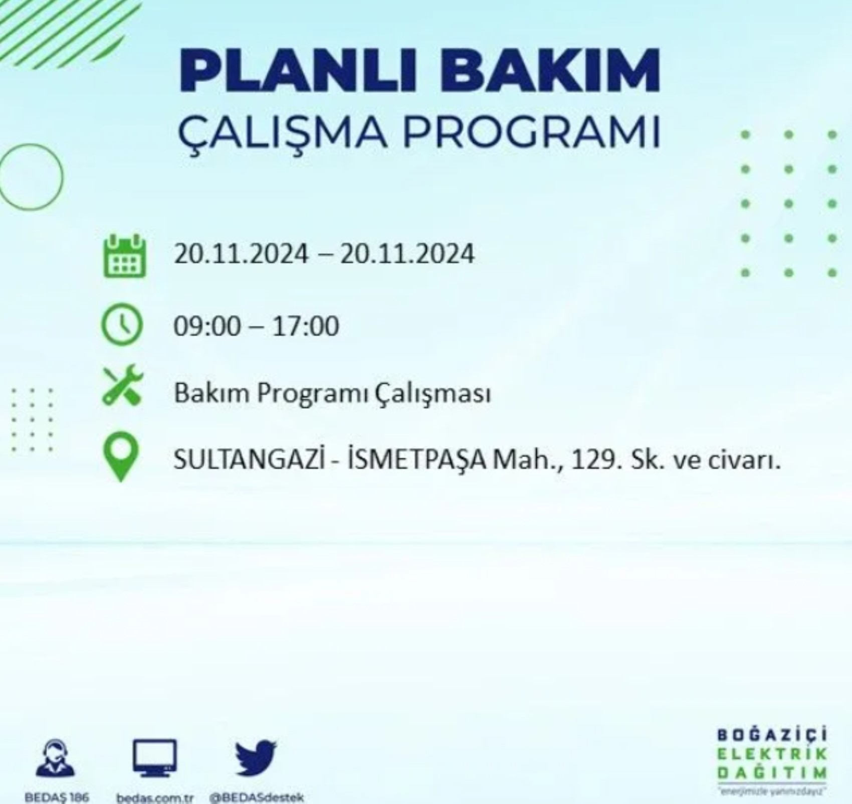 BEDAŞ açıkladı... İstanbul'da elektrik kesintisi: 20 Kasım'da hangi mahalleler etkilenecek?