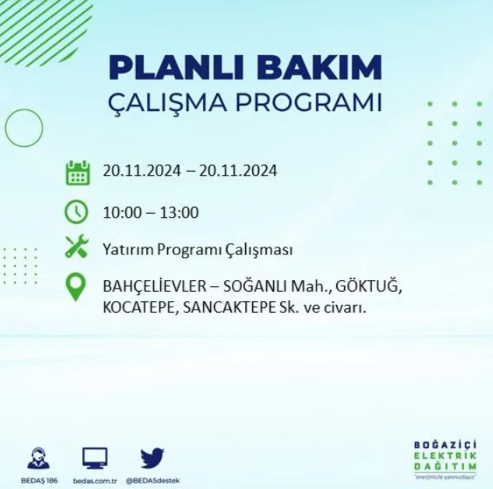 BEDAŞ açıkladı... İstanbul'da elektrik kesintisi: 20 Kasım'da hangi mahalleler etkilenecek?