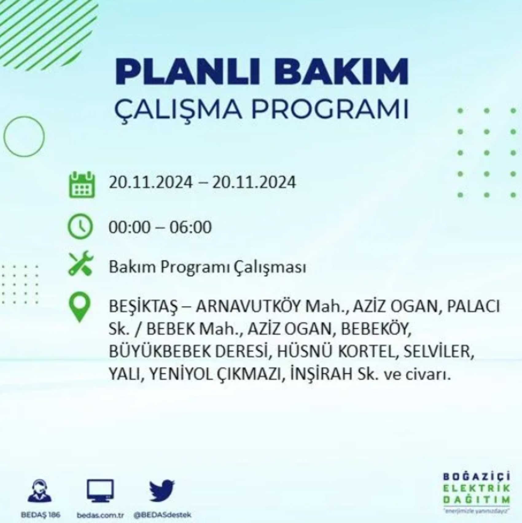 BEDAŞ açıkladı... İstanbul'da elektrik kesintisi: 20 Kasım'da hangi mahalleler etkilenecek?