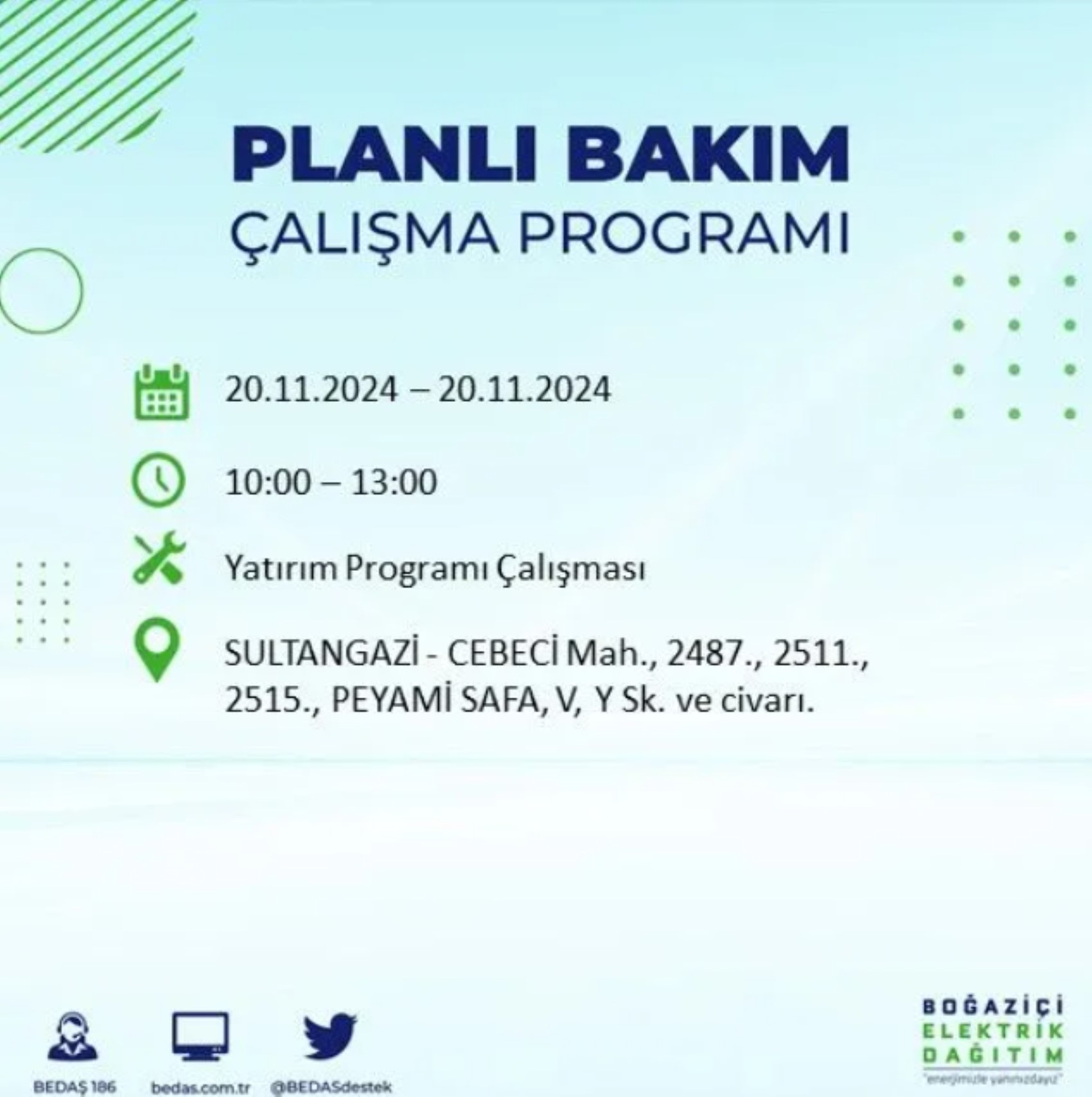 BEDAŞ açıkladı... İstanbul'da elektrik kesintisi: 20 Kasım'da hangi mahalleler etkilenecek?