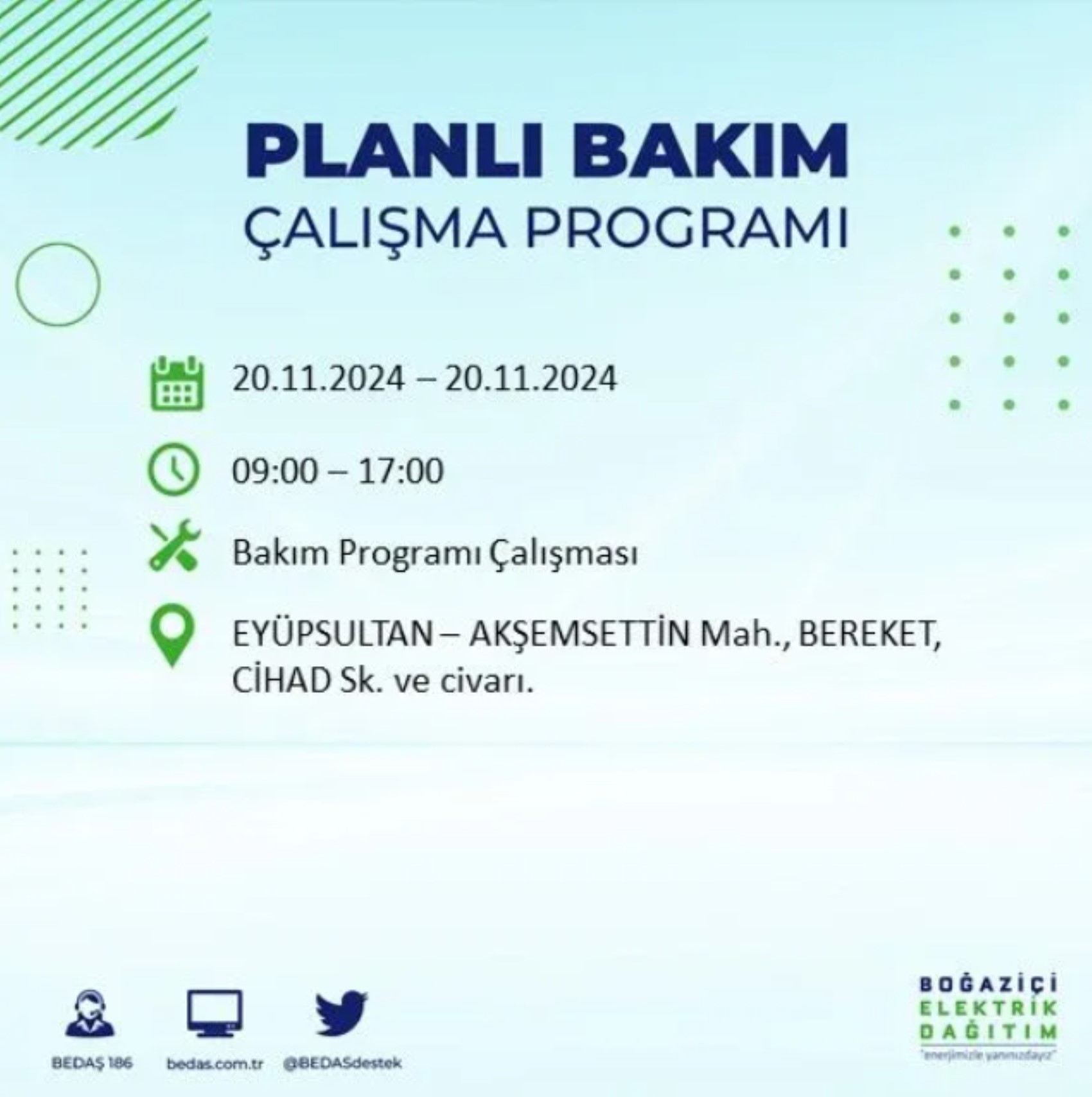 BEDAŞ açıkladı... İstanbul'da elektrik kesintisi: 20 Kasım'da hangi mahalleler etkilenecek?