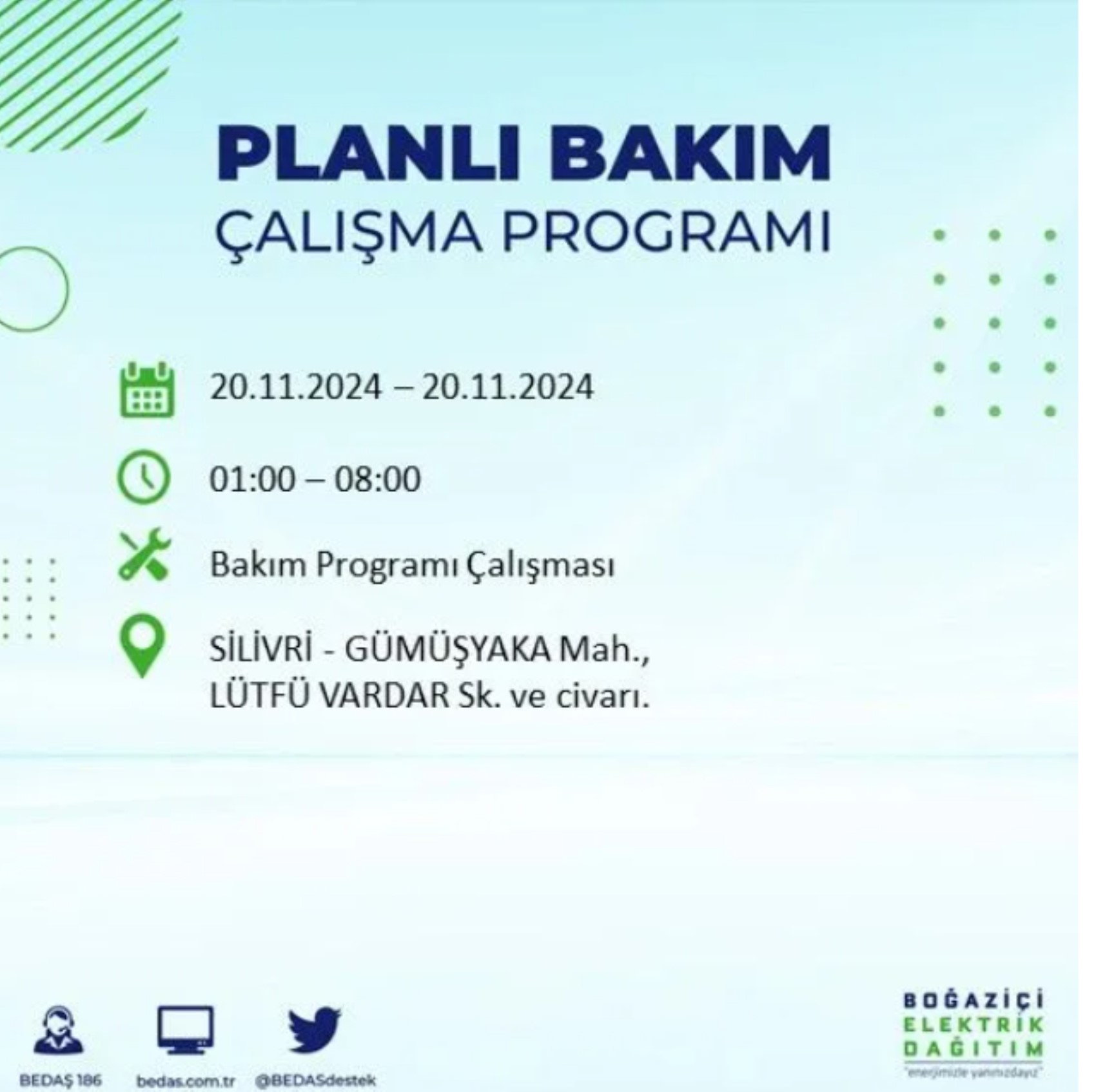 BEDAŞ açıkladı... İstanbul'da elektrik kesintisi: 20 Kasım'da hangi mahalleler etkilenecek?