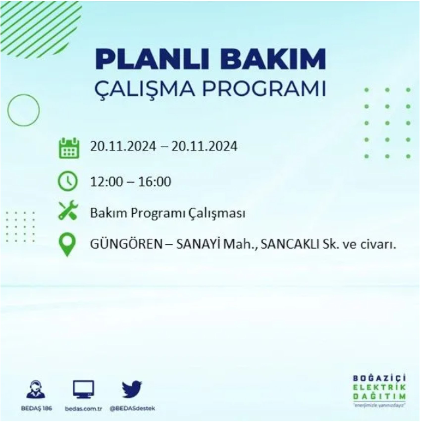 BEDAŞ açıkladı... İstanbul'da elektrik kesintisi: 20 Kasım'da hangi mahalleler etkilenecek?