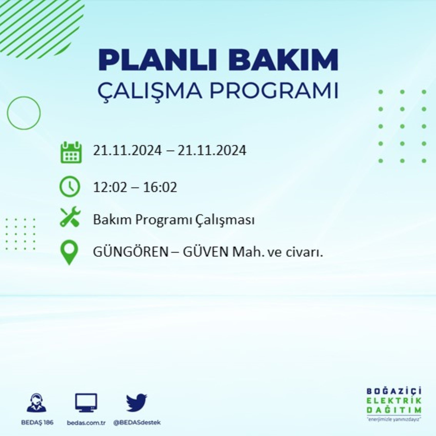 BEDAŞ açıkladı... İstanbul'da elektrik kesintisi: 21 Kasım'da hangi mahalleler etkilenecek?