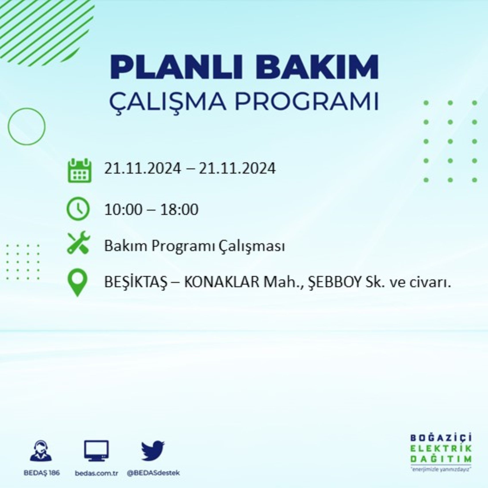 BEDAŞ açıkladı... İstanbul'da elektrik kesintisi: 21 Kasım'da hangi mahalleler etkilenecek?