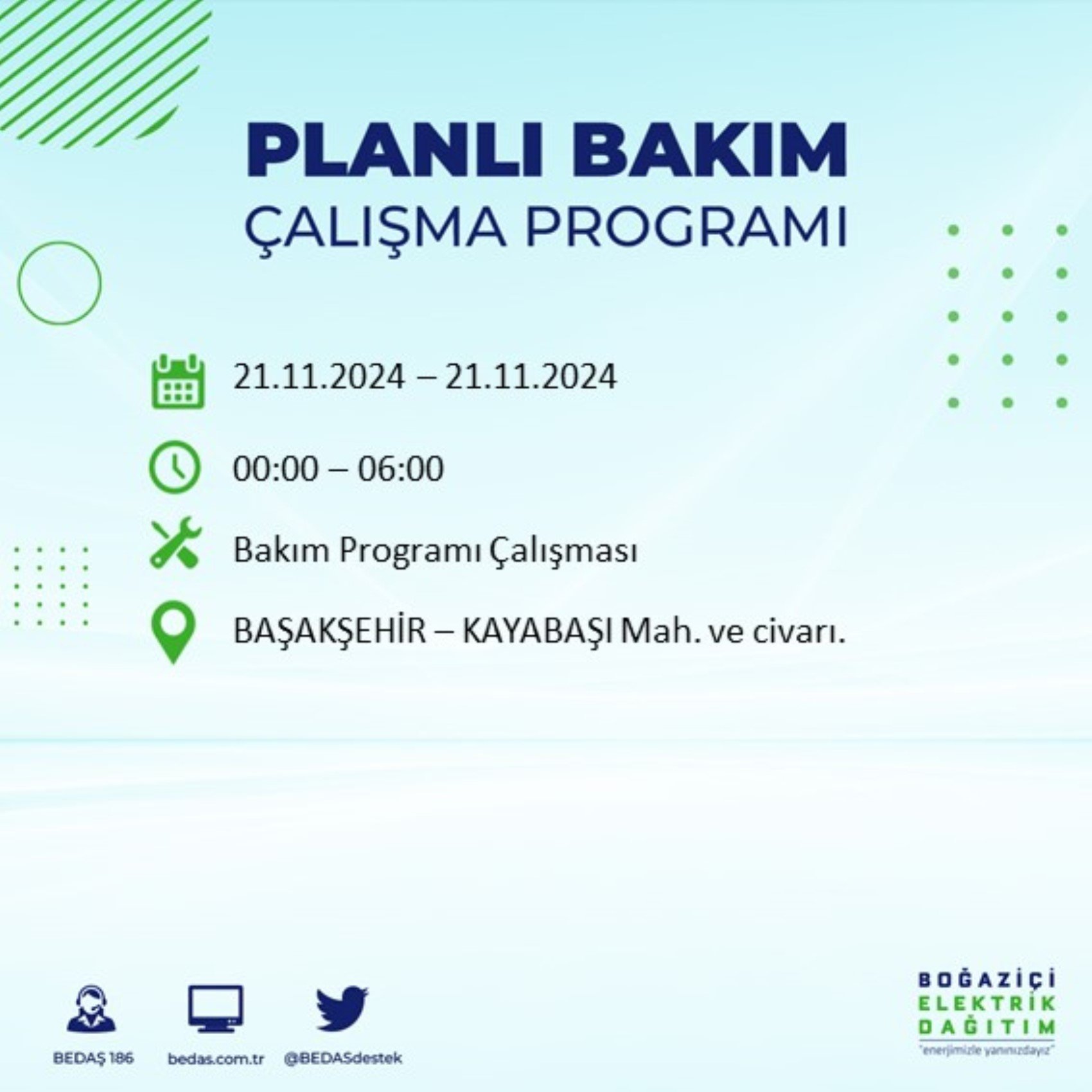 BEDAŞ açıkladı... İstanbul'da elektrik kesintisi: 21 Kasım'da hangi mahalleler etkilenecek?