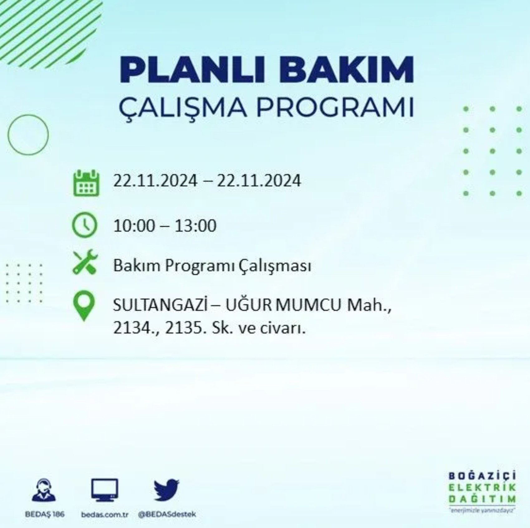 BEDAŞ açıkladı... İstanbul'da elektrik kesintisi: 22 Kasım'da hangi mahalleler etkilenecek?