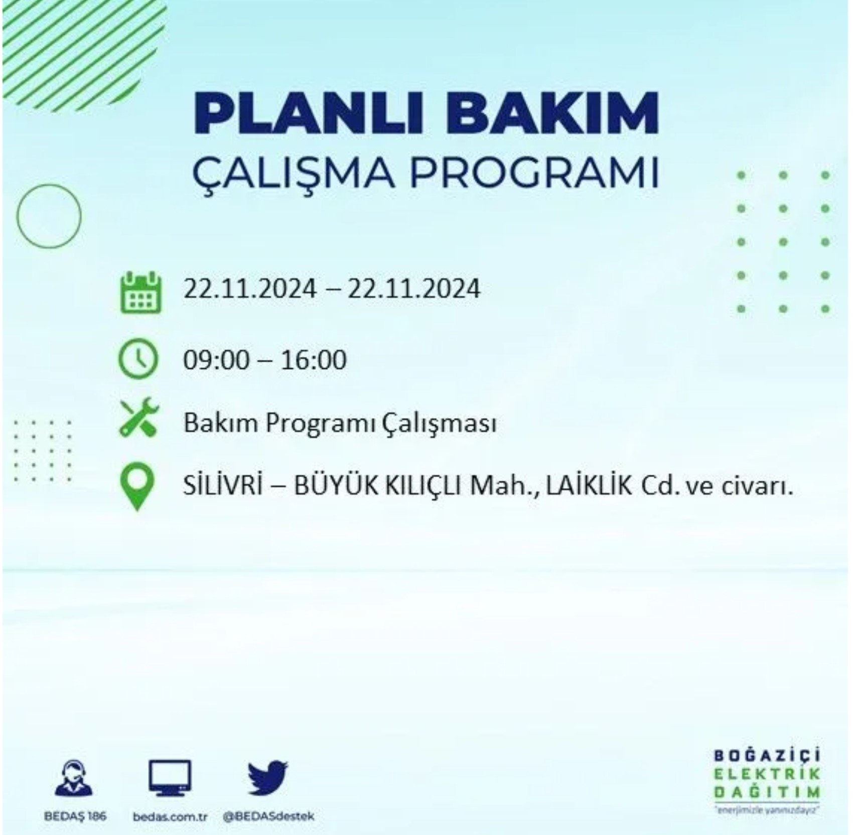 BEDAŞ açıkladı... İstanbul'da elektrik kesintisi: 22 Kasım'da hangi mahalleler etkilenecek?